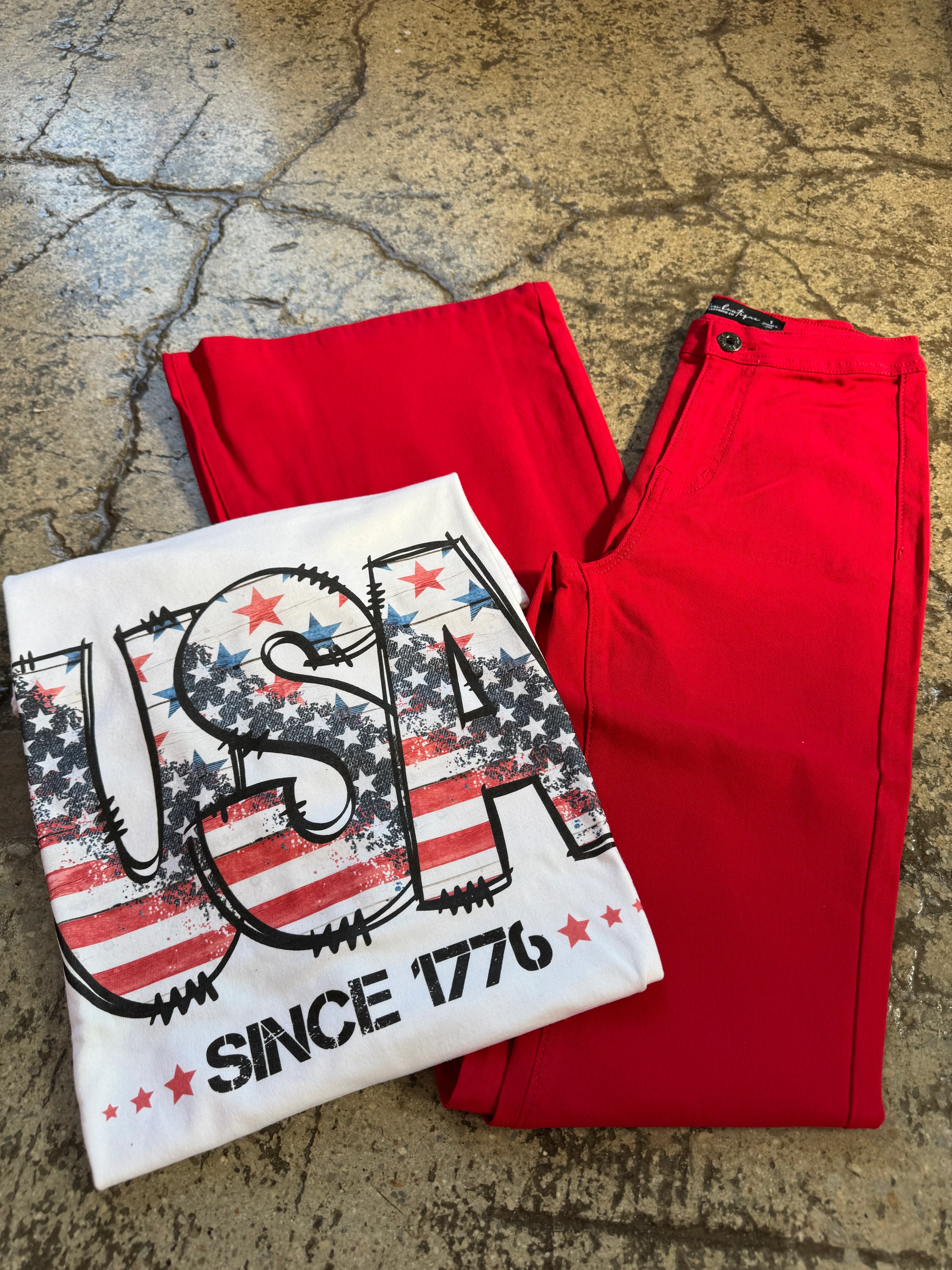 All American Flare Bundle (1 Fiona Flares + 1 Graphic Tee) - Image 15
