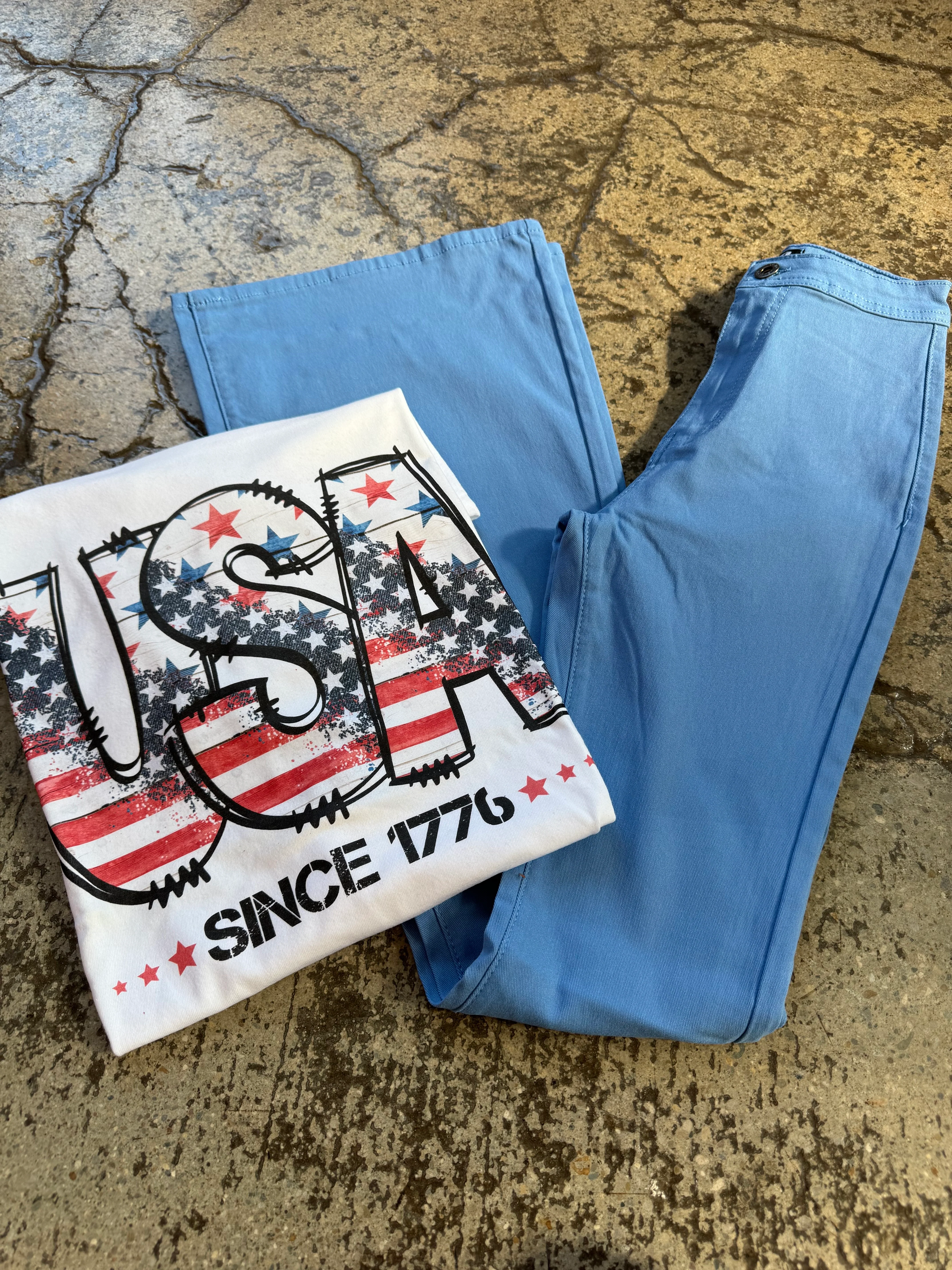 All American Flare Bundle (1 Fiona Flares + 1 Graphic Tee) - Image 19