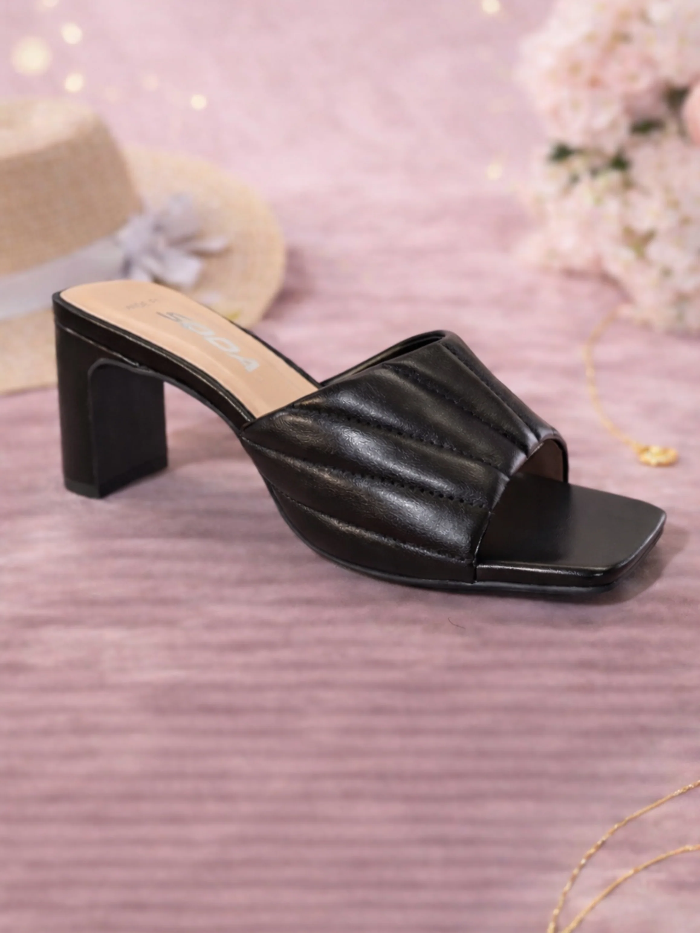 Nina Wide Fit Stitched Leather Heels - Image 2