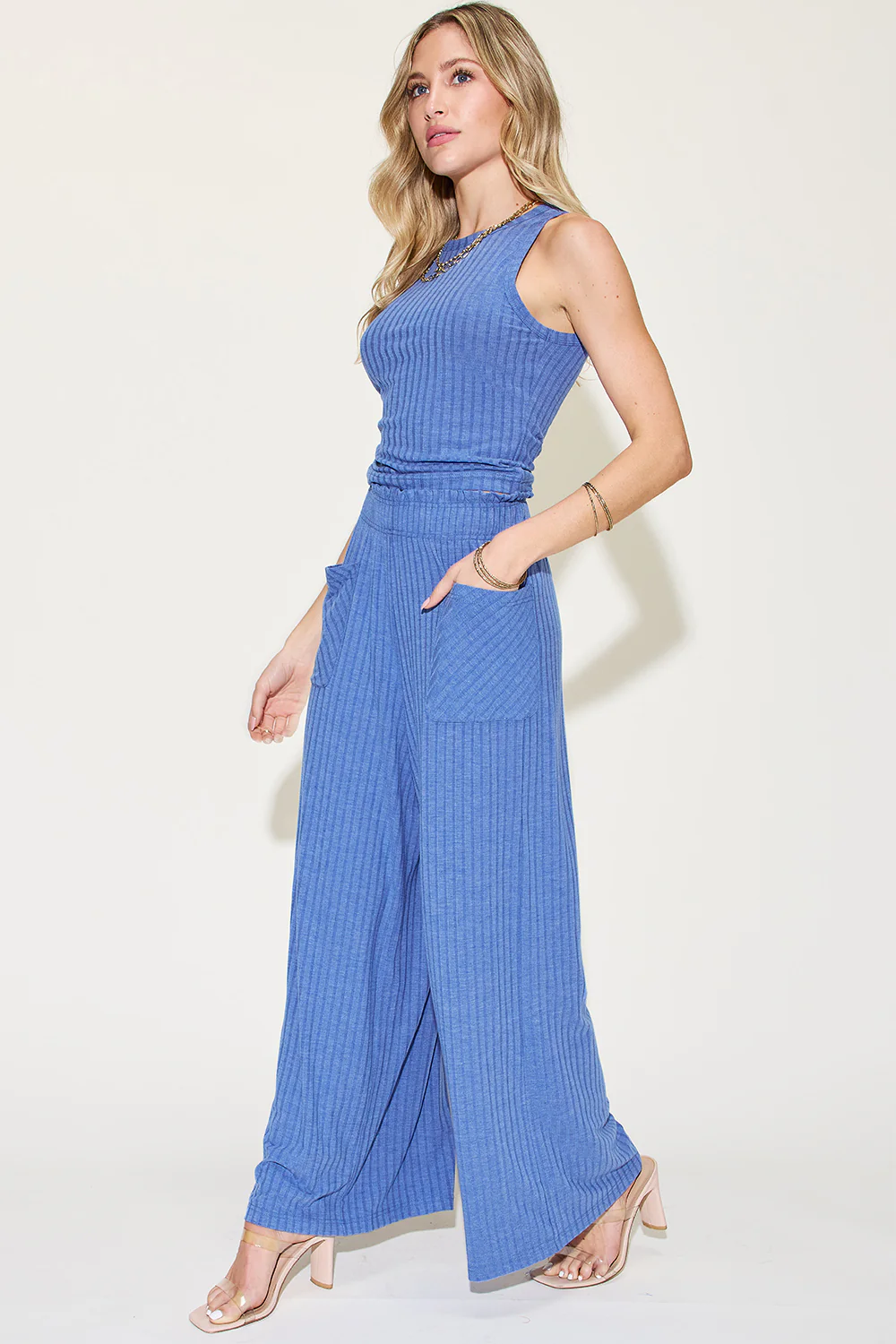 It Takes Two to Tango Tank and Wide Leg Pants Set - Image 16