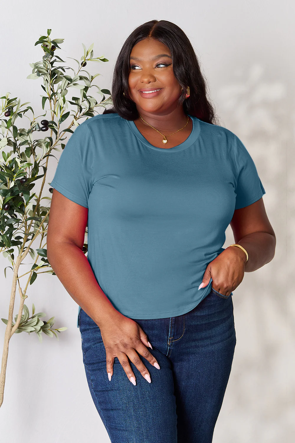 Renee Round Neck Short Sleeve T-Shirt - Image 33