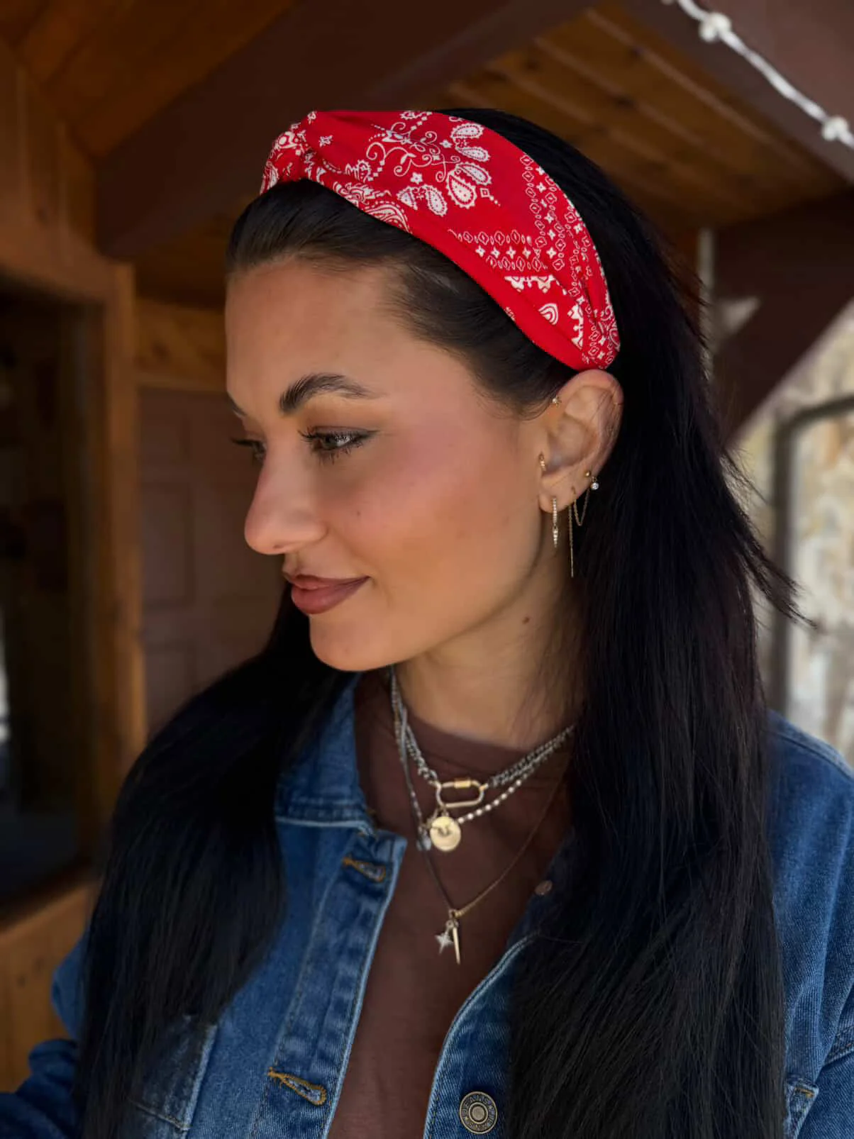 Belle Knotted Bandana Headband - Image 2