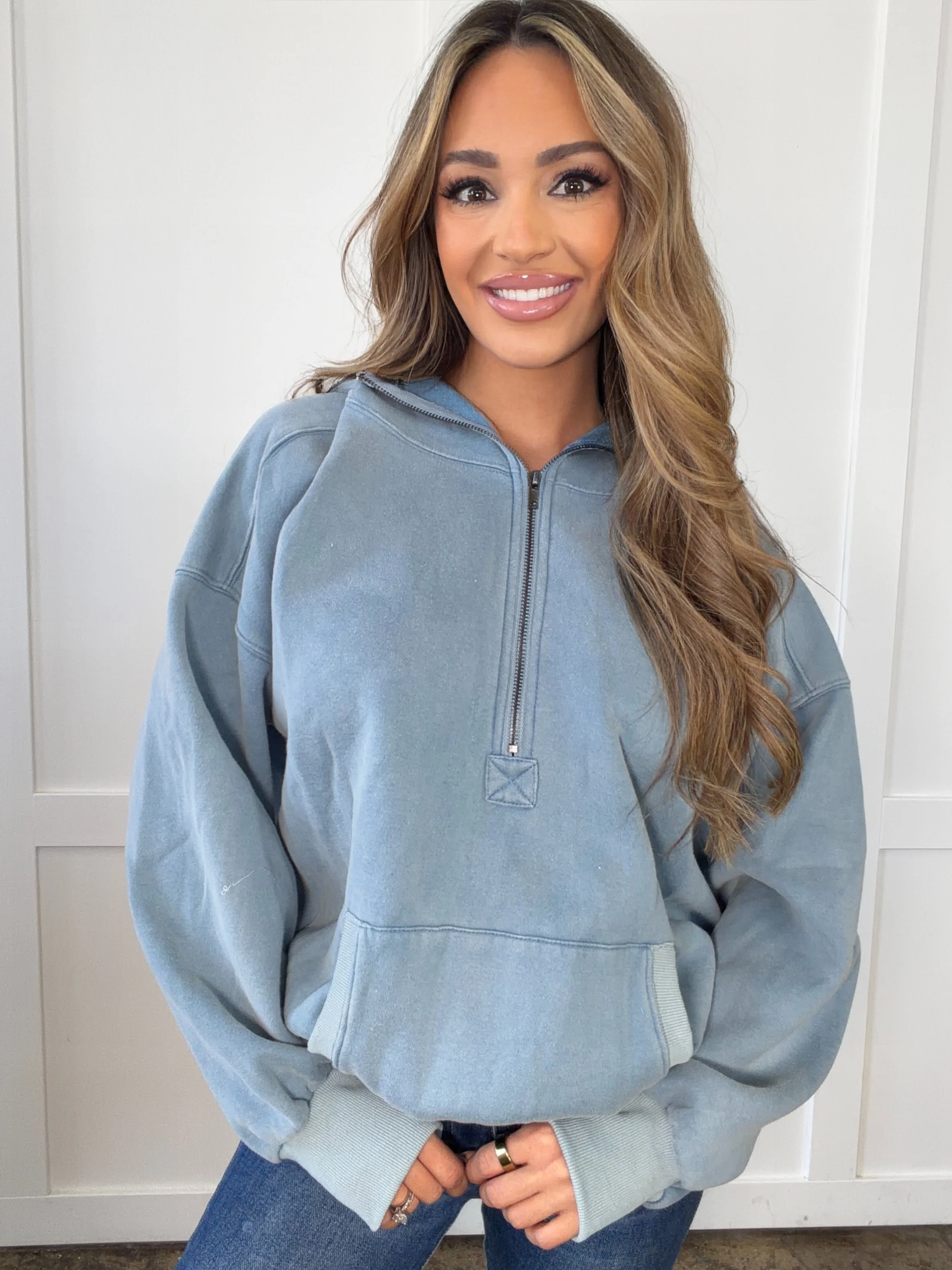 McKenna Half Zip Fleece Hoodie - Image 3