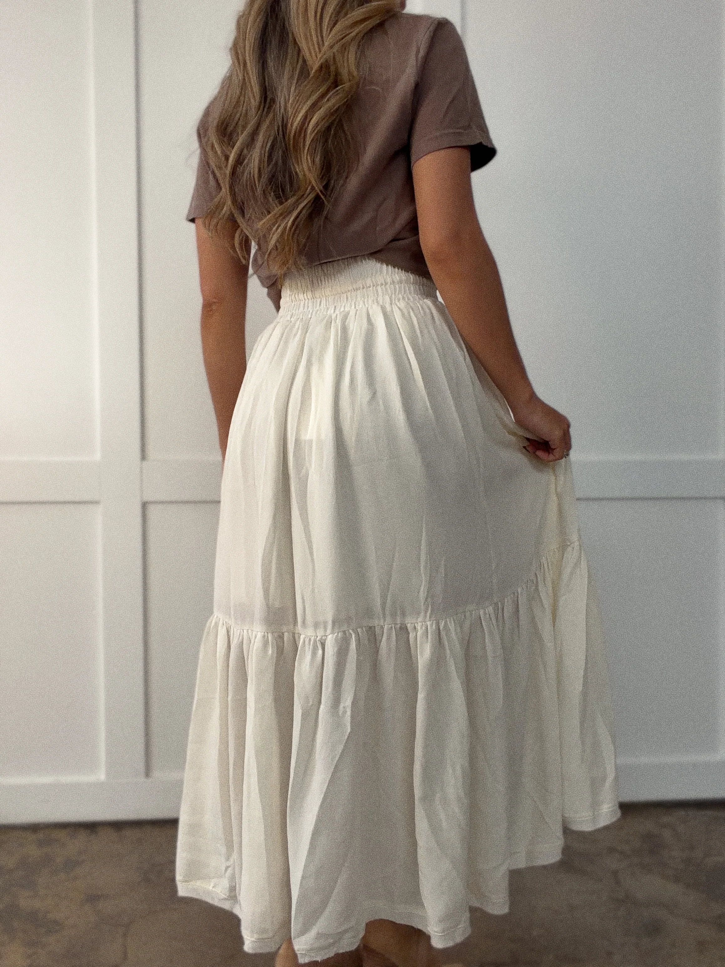 Boho Waves Ruffled Maxi Skirt - Image 5