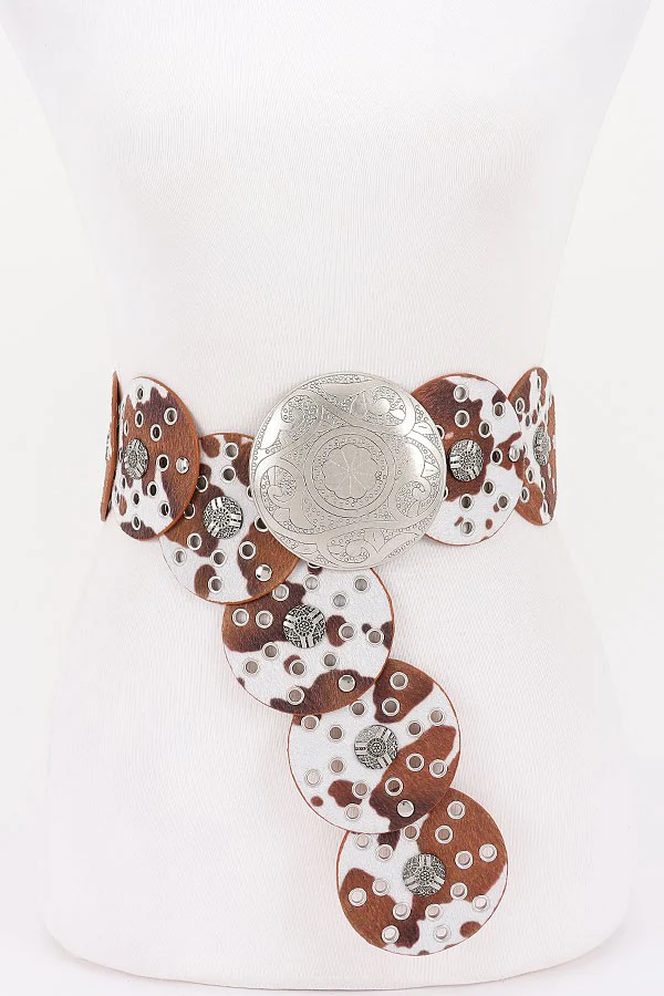 Brady Cow Print Disc Belt - Image 4