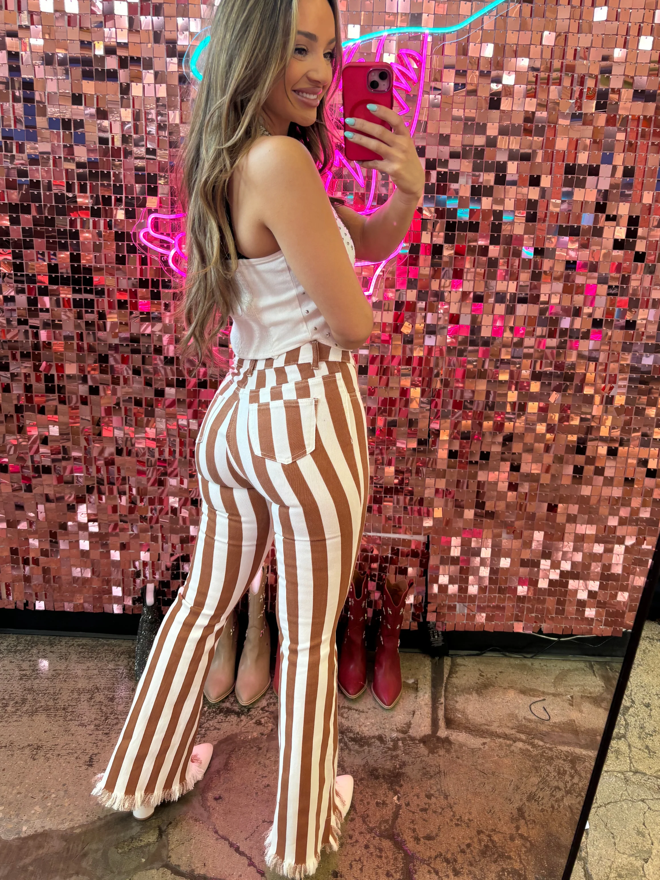 Farrah Broadway Girl Striped Flares - Image 19