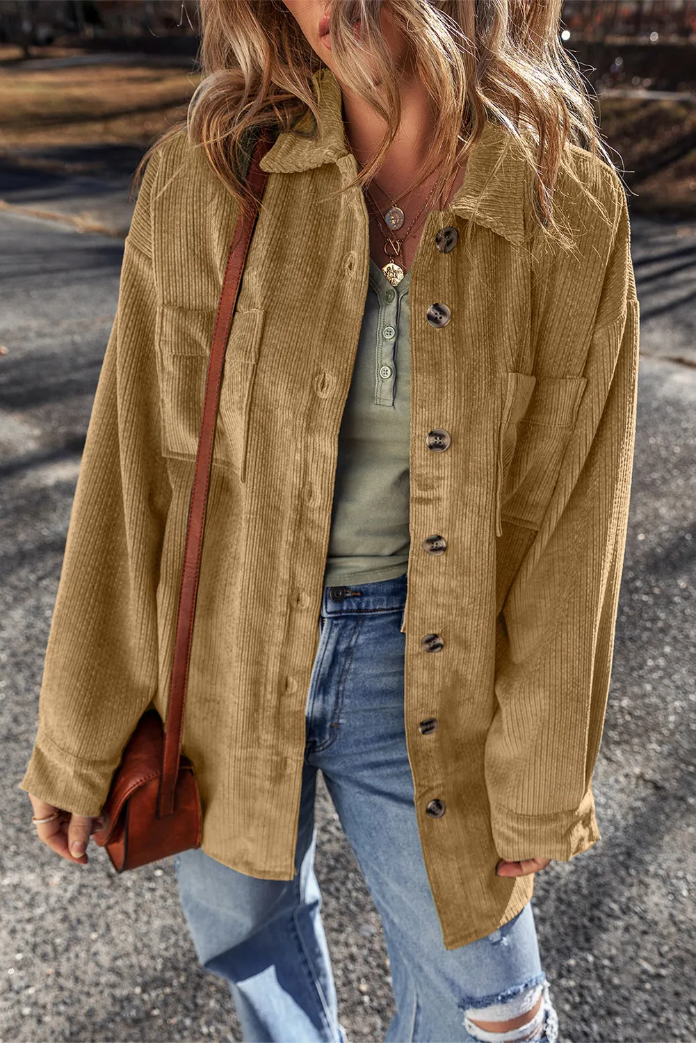 PREORDER: Evergreen Forest Button Up Long Sleeve Jacket - Image 3