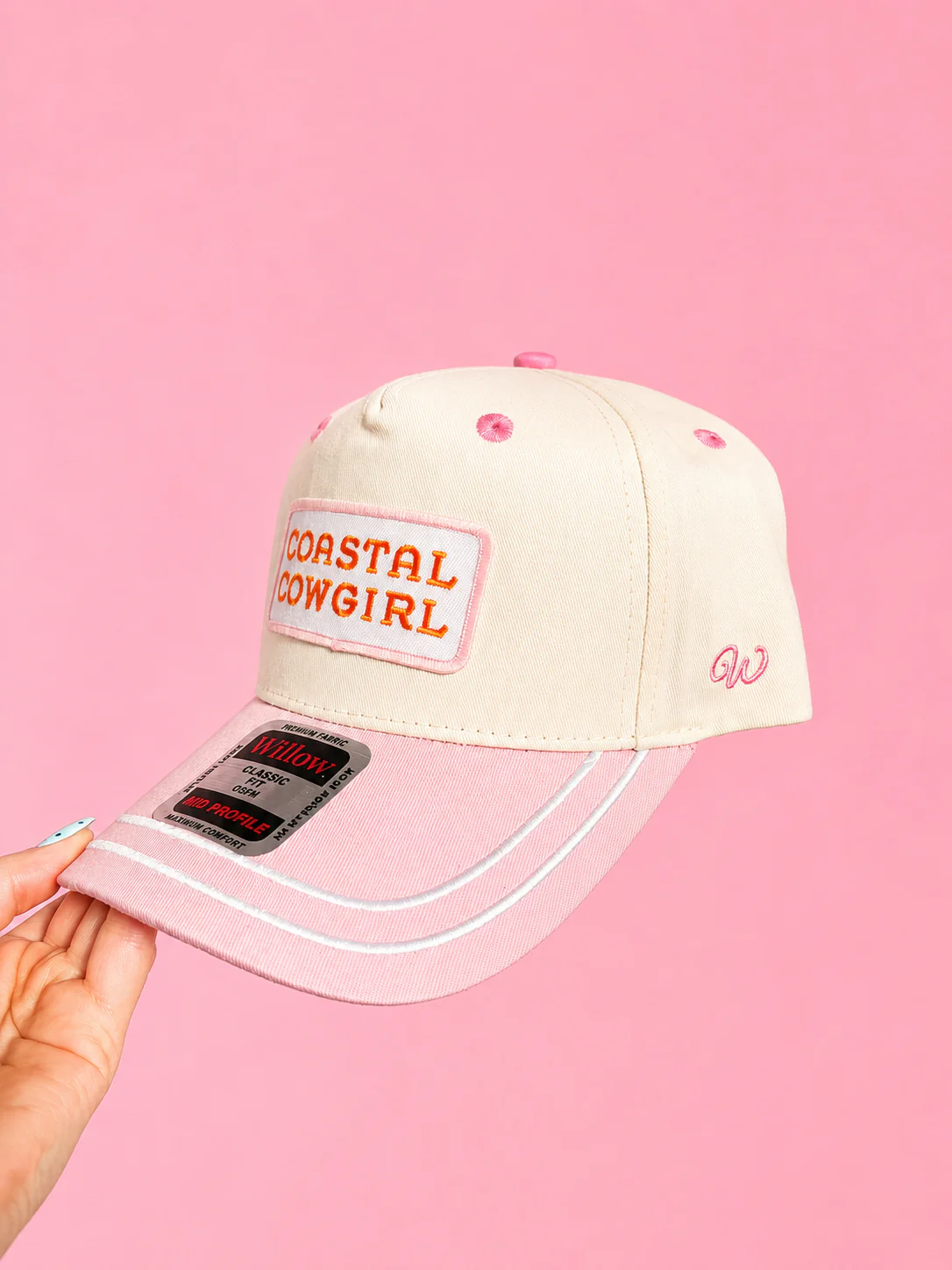 Coastal Cowgirl Pink Patch Trucker Hat - Image 2