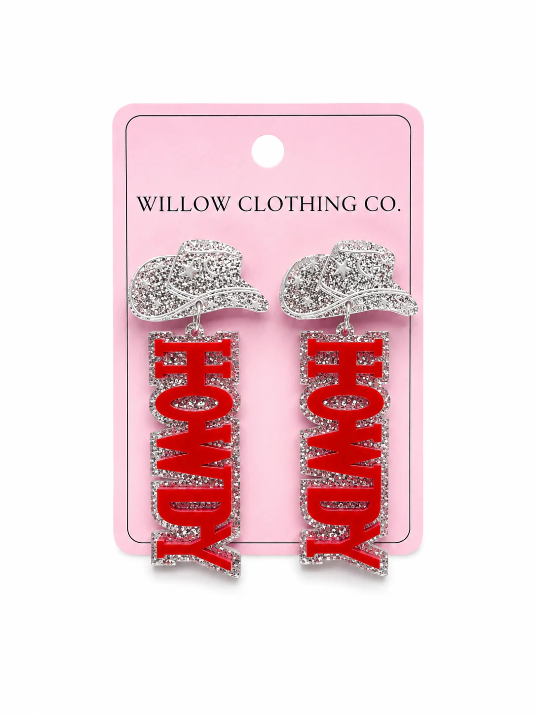 Howdy Cowgirl Hat Drop Earrings - Image 7