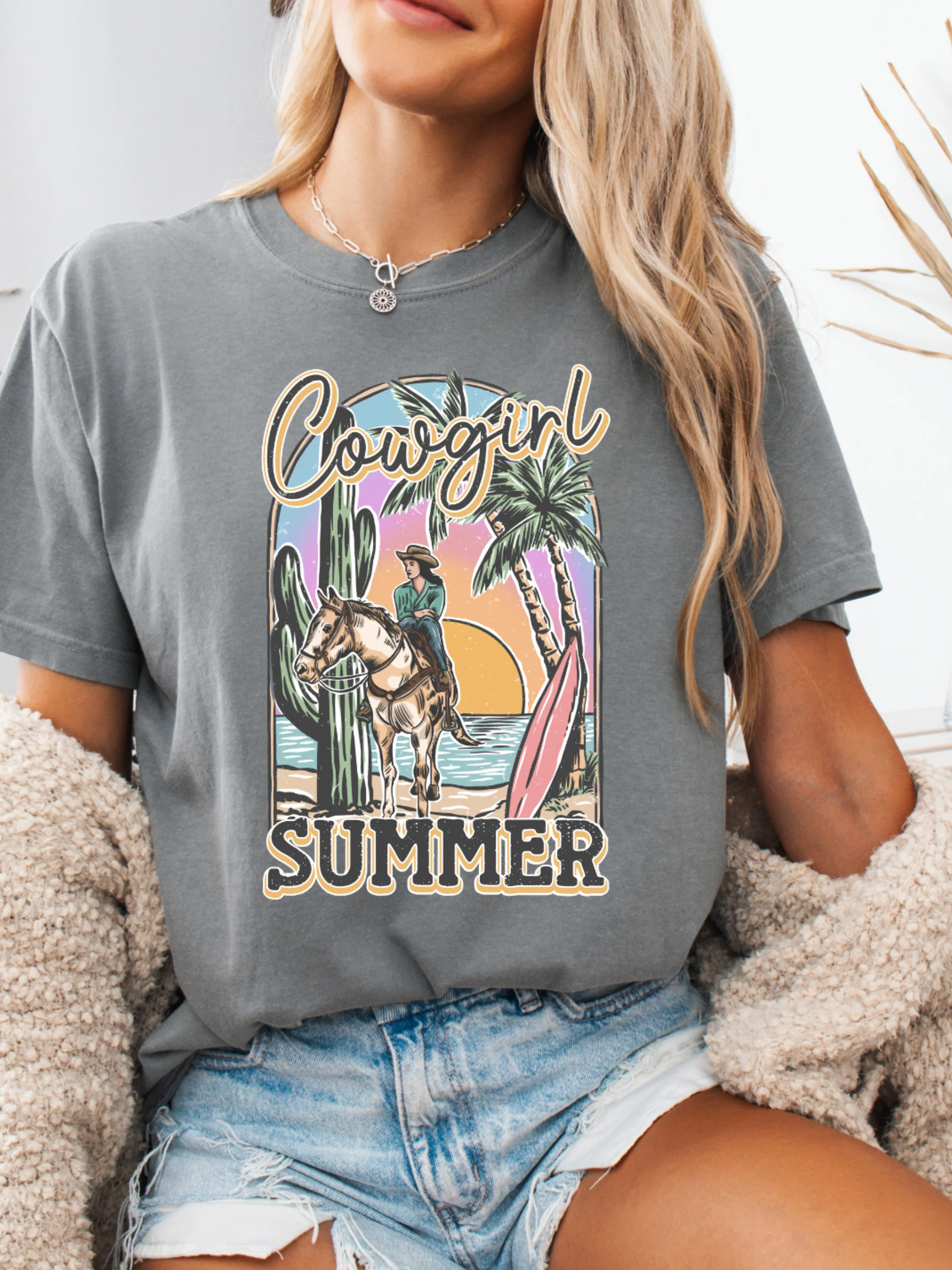 Cowgirl Summer Graphic Tee - Image 2