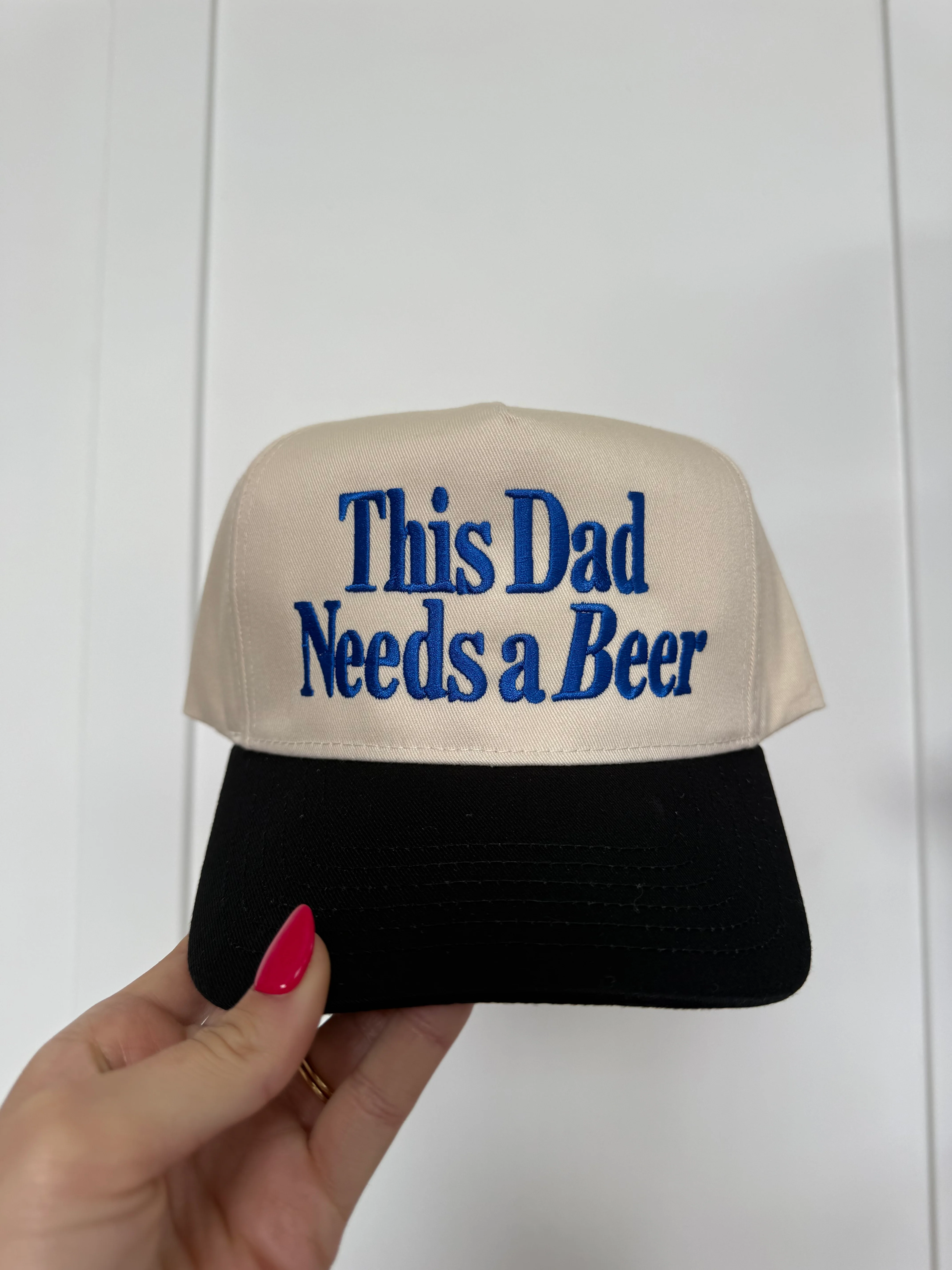 Dad Needs a Drink Embroidered Trucker Hat - Image 3