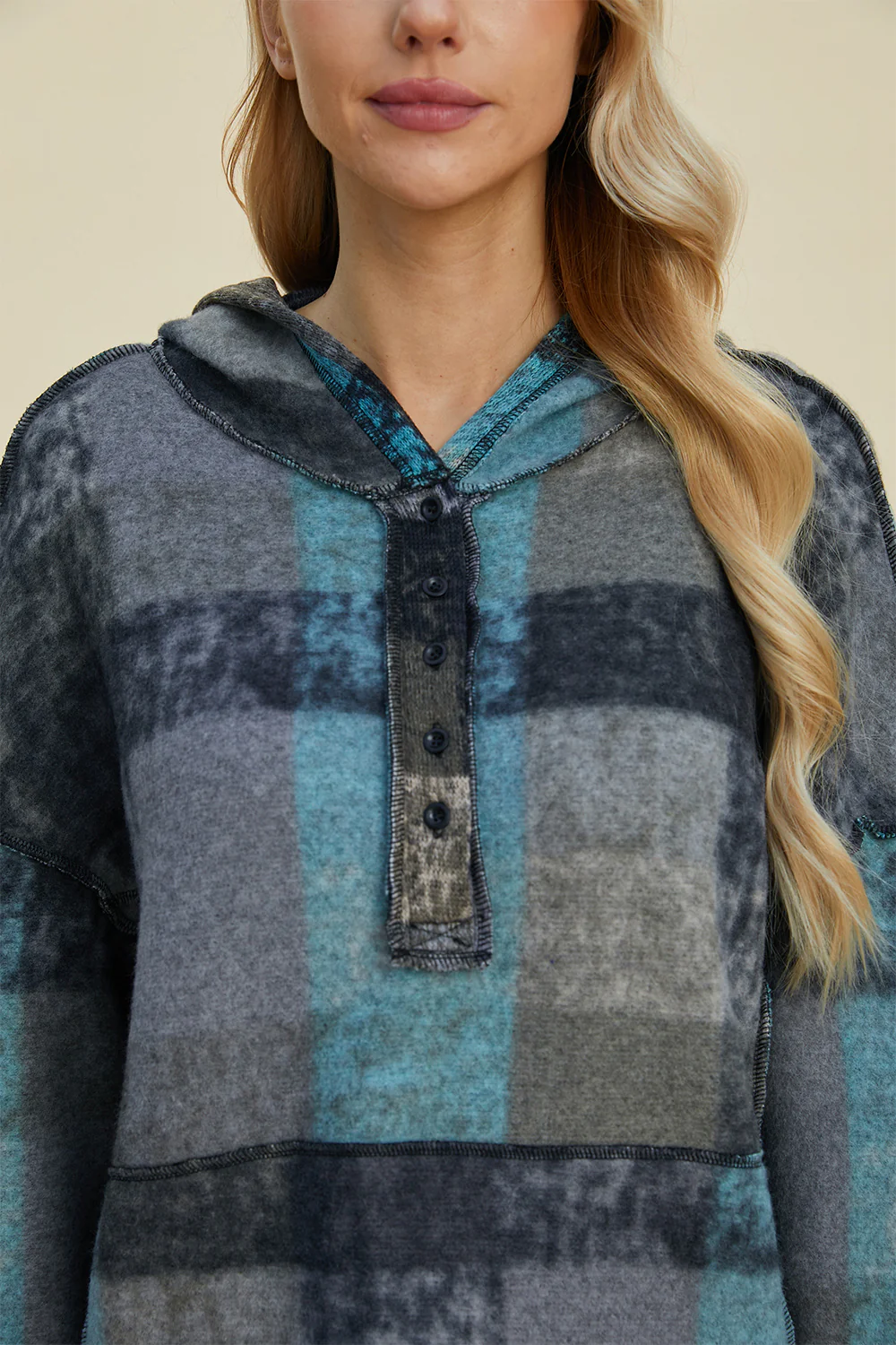 PREORDER: Colorful Connections Plaid Hoodie - Image 9