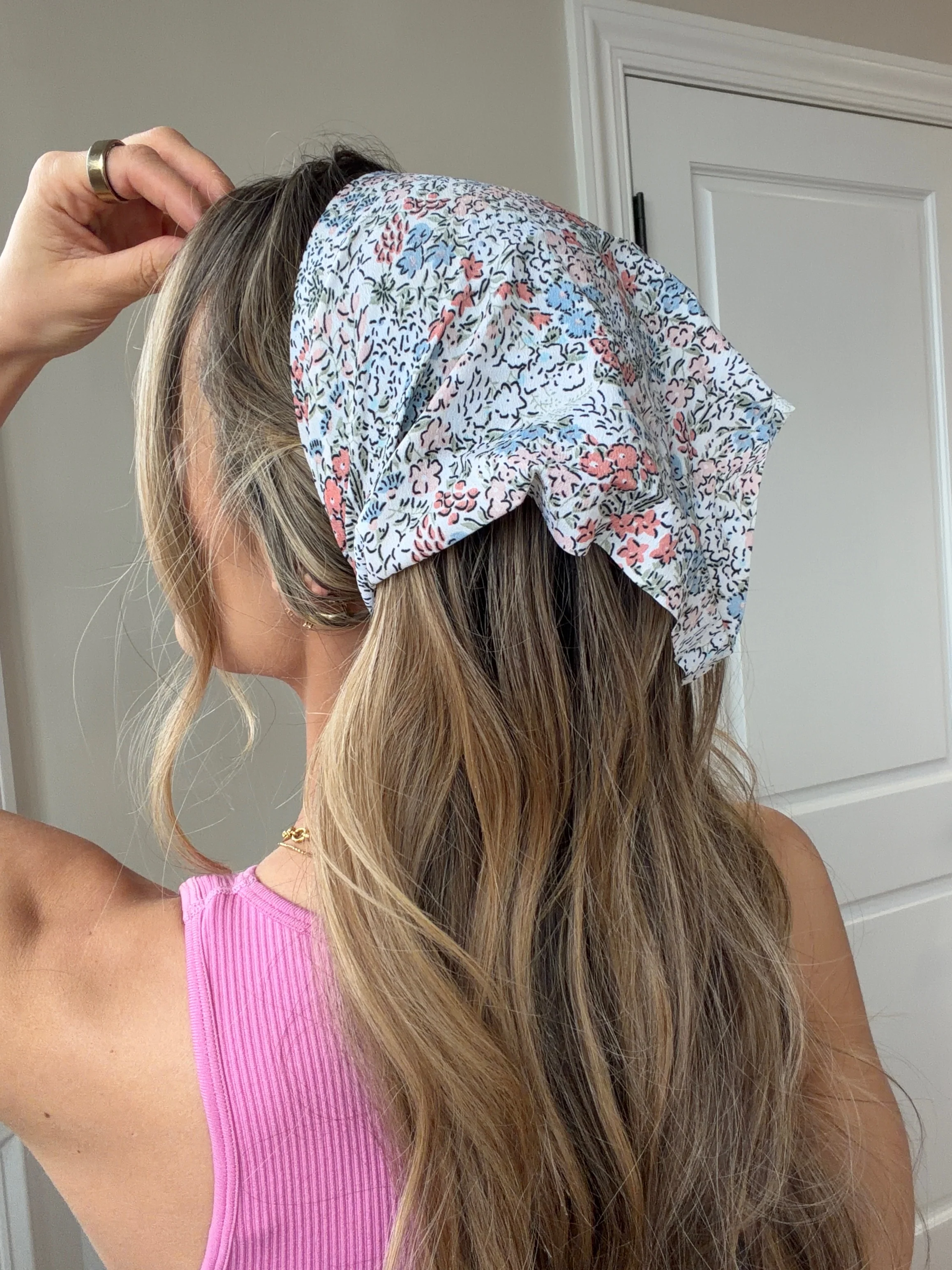 Faith Floral Bandana Headband Hair Scarf - Image 4
