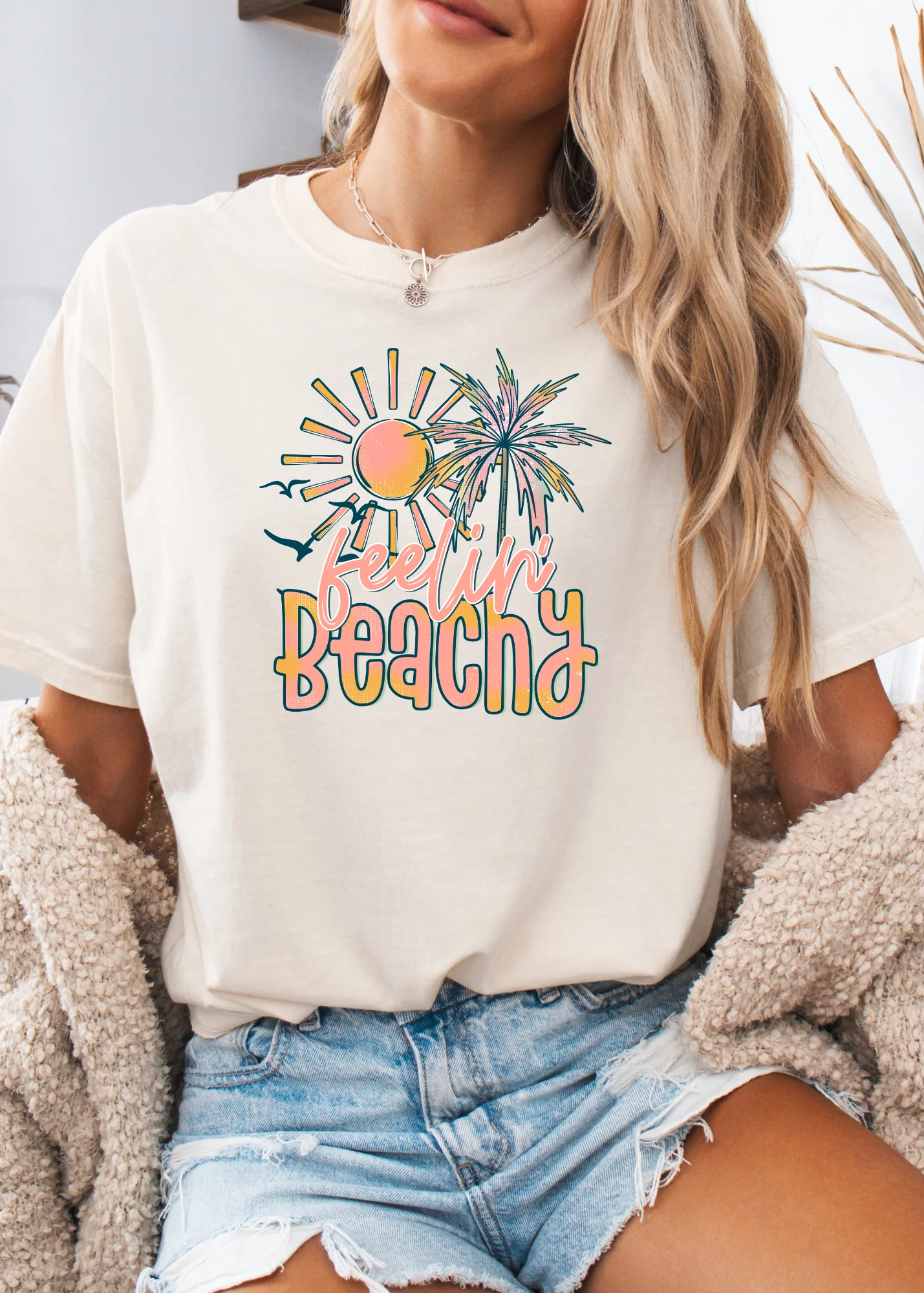 Feelin' Beachy Graphic T-Shirt - Image 2