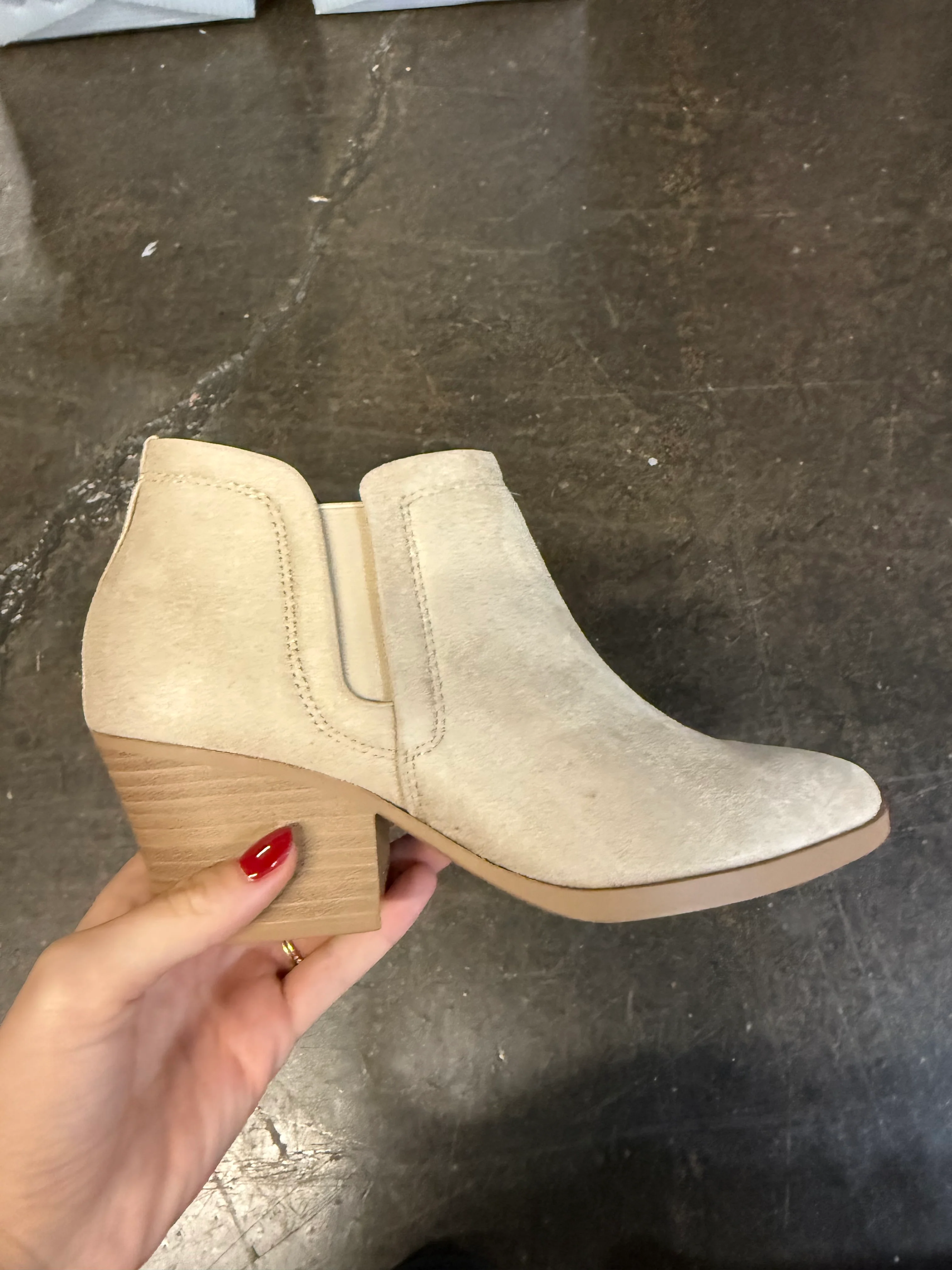 Gwen Cognac Suede Ankle Booties - Image 3