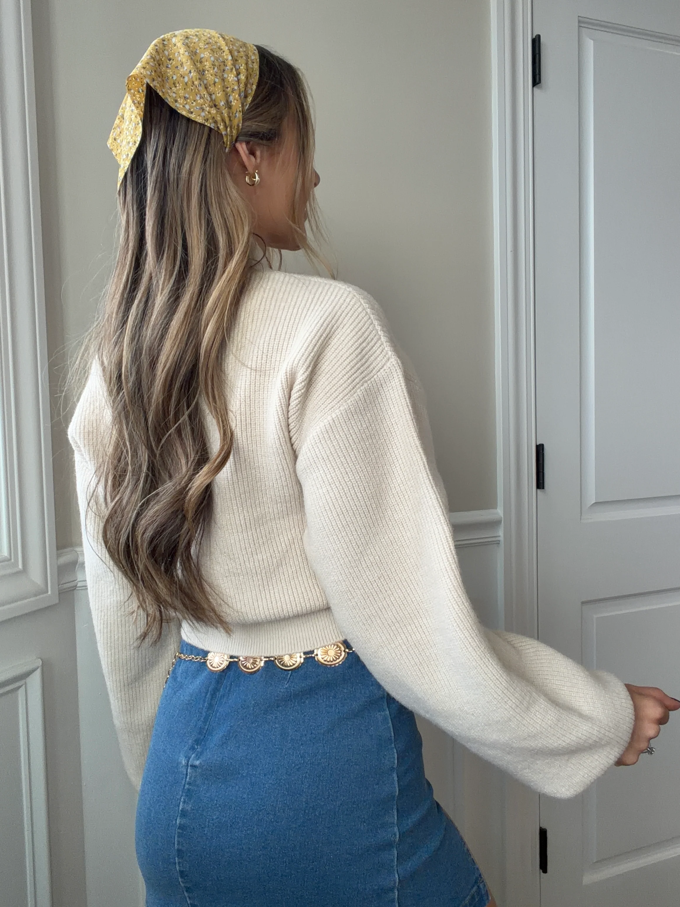 Haven Cropped Knit Sweater - Image 13
