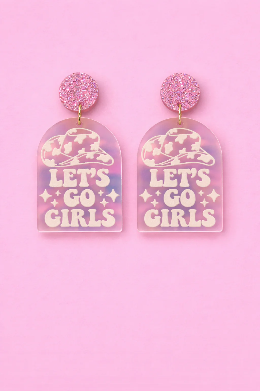 Iridescent "Let's Go Girls" Earrings