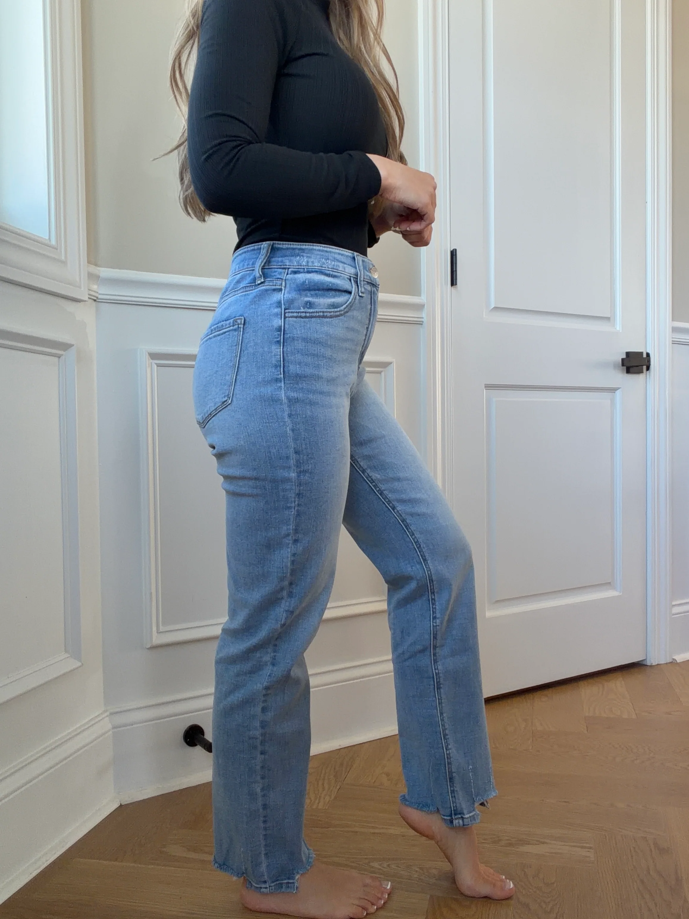 Jupiter High Rise Straight Leg Jeans - Image 4