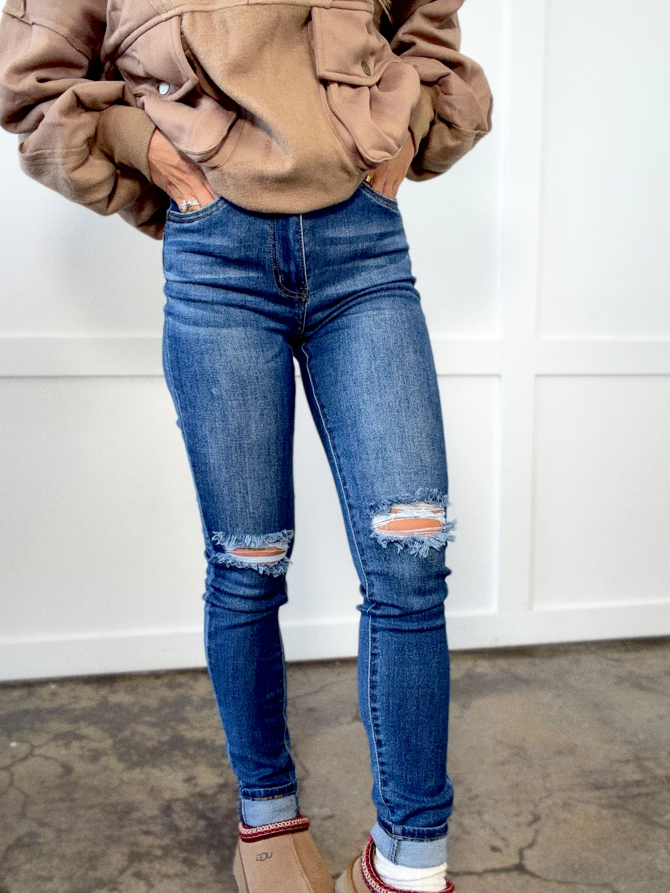 Kimber Distressed Skinny Jeans - Image 4