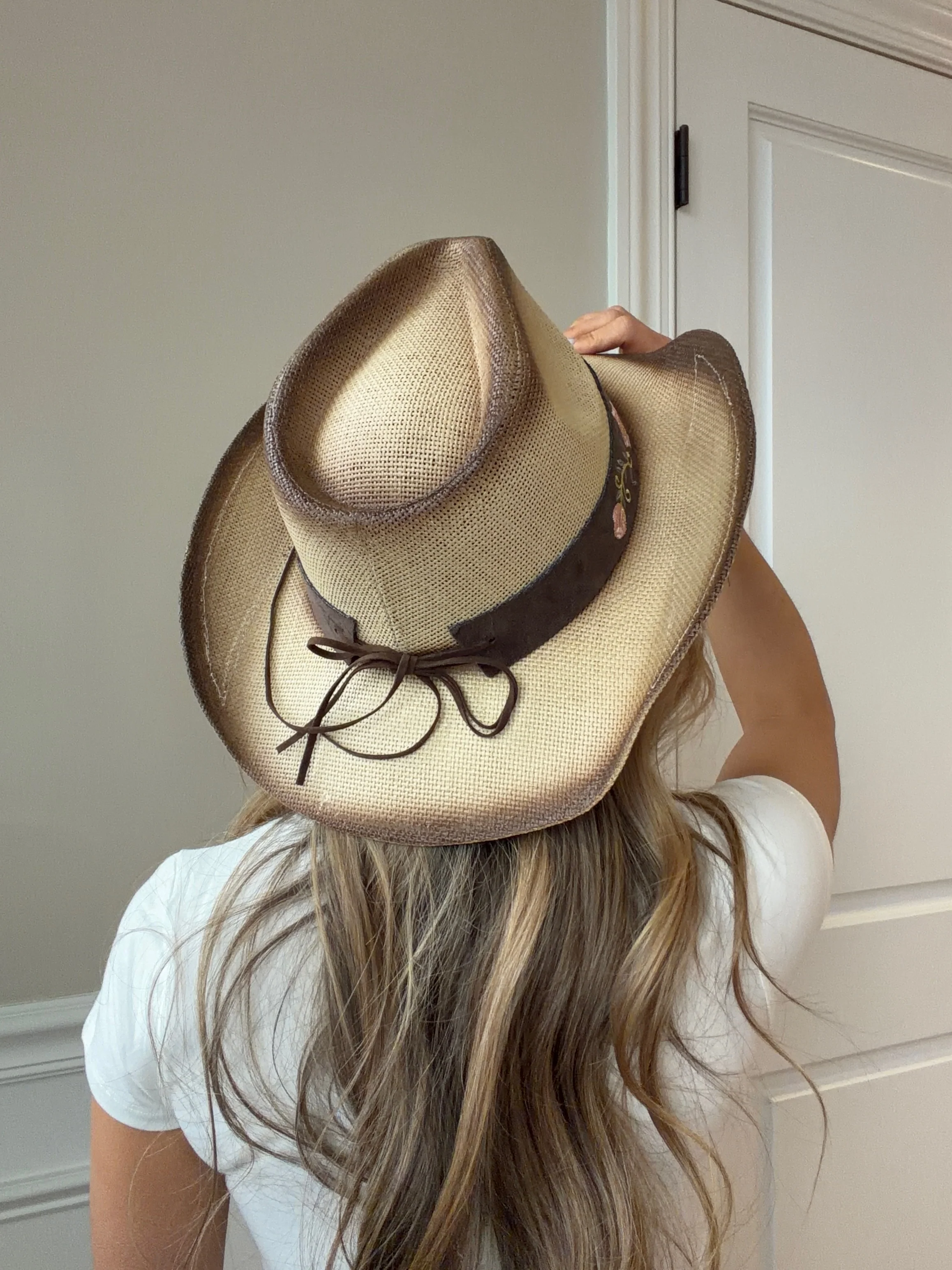 Everleigh Embroidered Floral Cowgirl Hat - Image 22