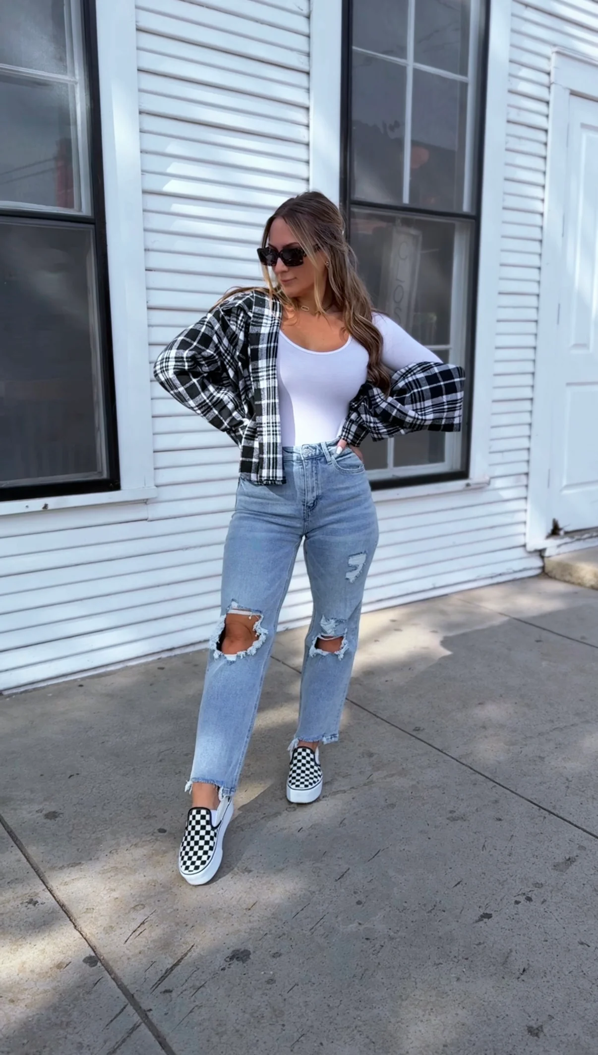 Laylie Plaid Flannel – Oversized Long Sleeve - Image 14