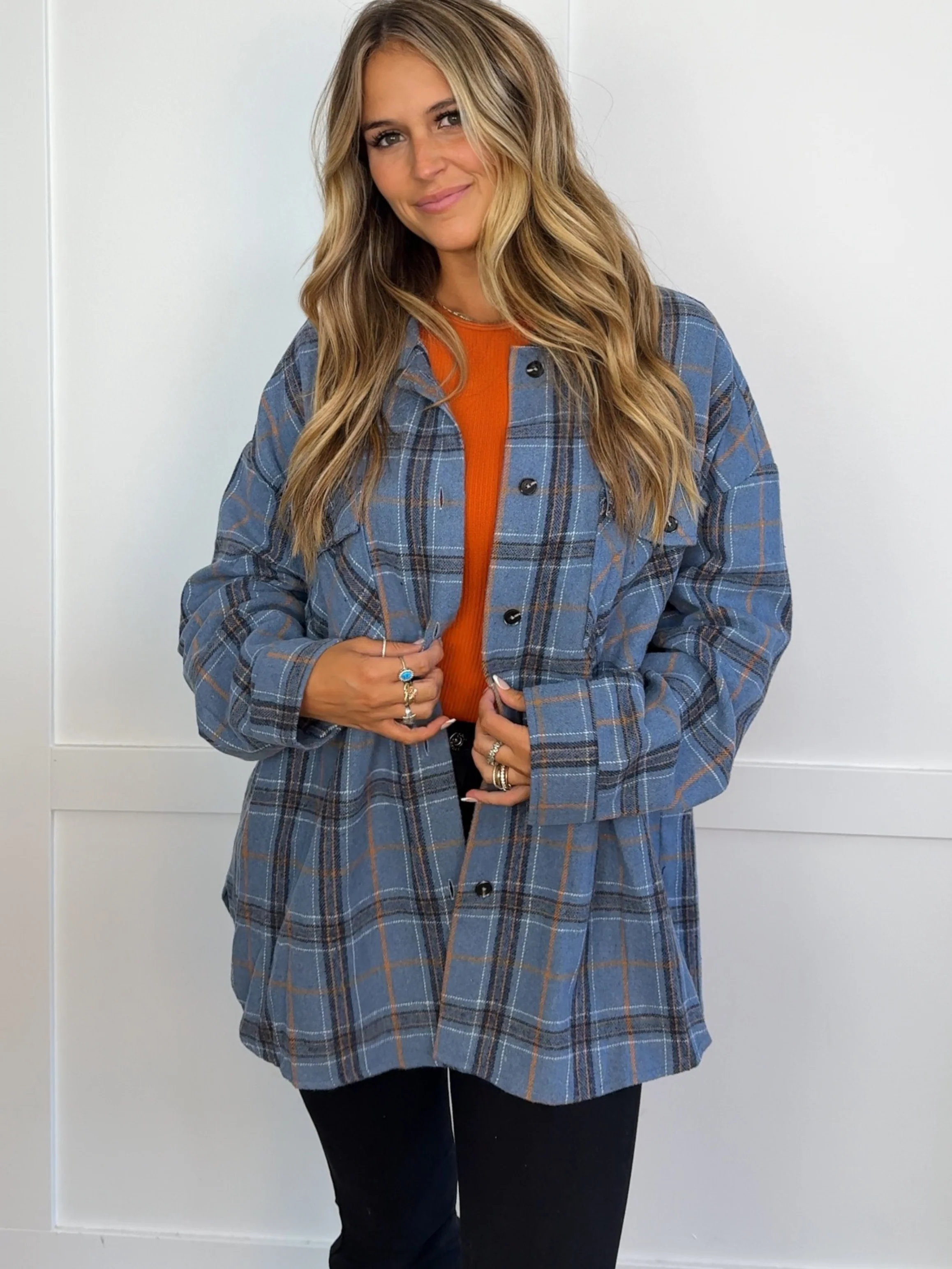 Laylie Plaid Flannel – Oversized Long Sleeve - Image 20