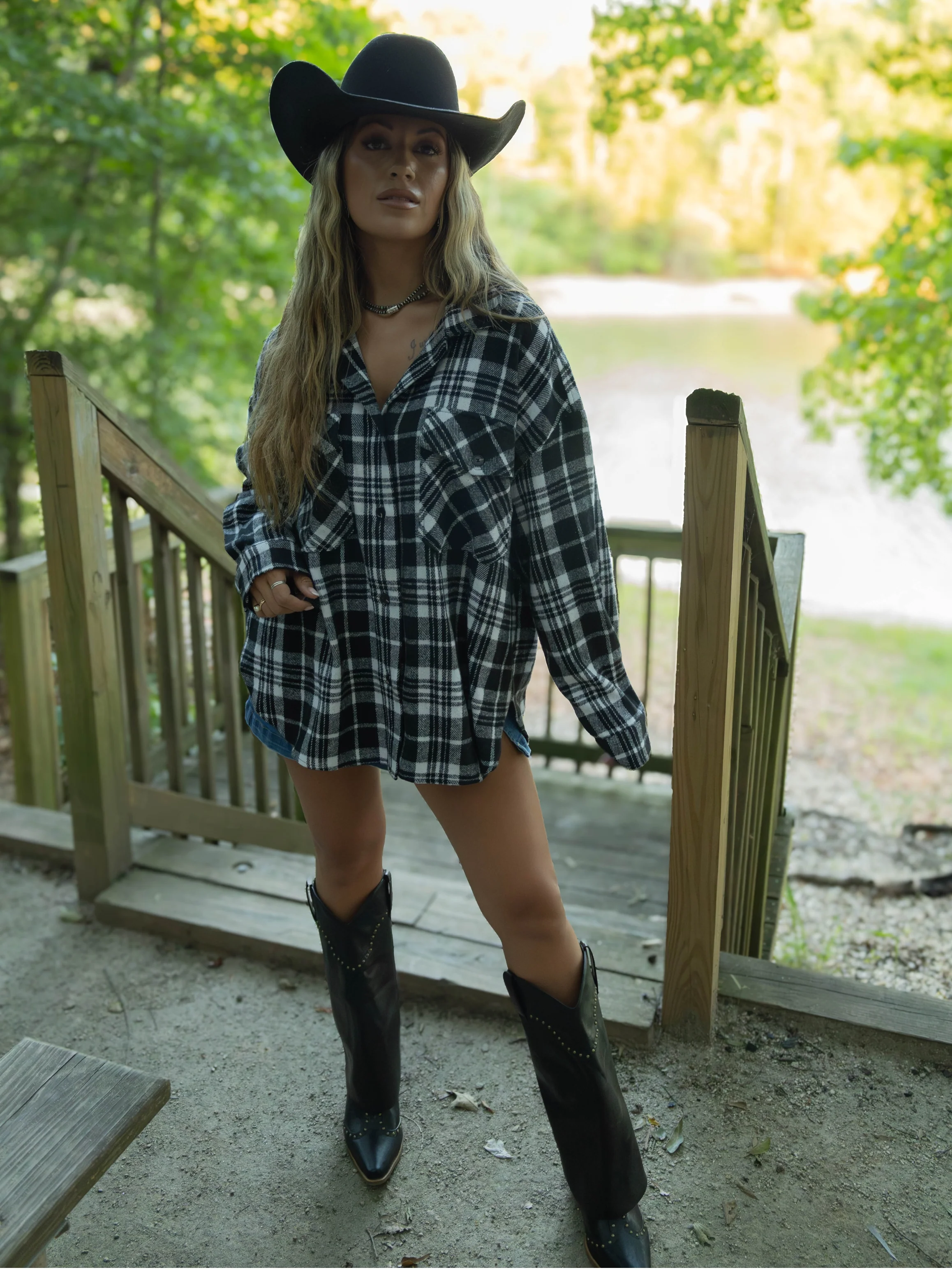 Laylie Plaid Flannel – Oversized Long Sleeve - Image 8