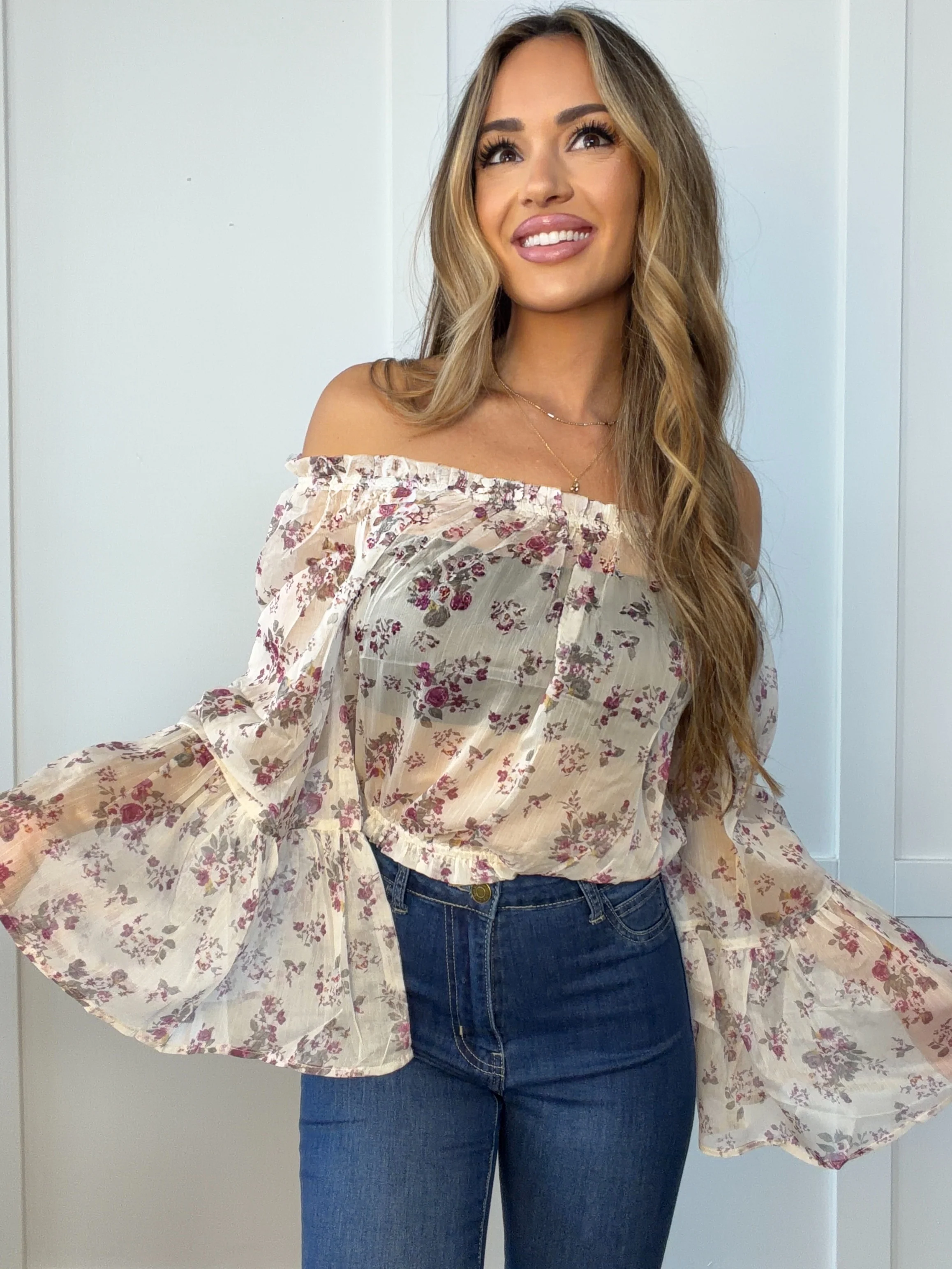 Lennon Off The Shoulder Floral Top - Image 3