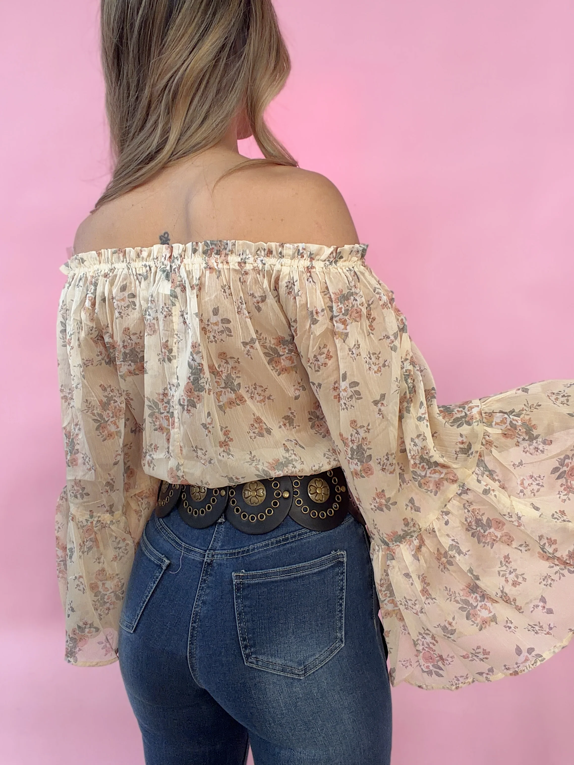 Lennon Off The Shoulder Floral Top - Image 6