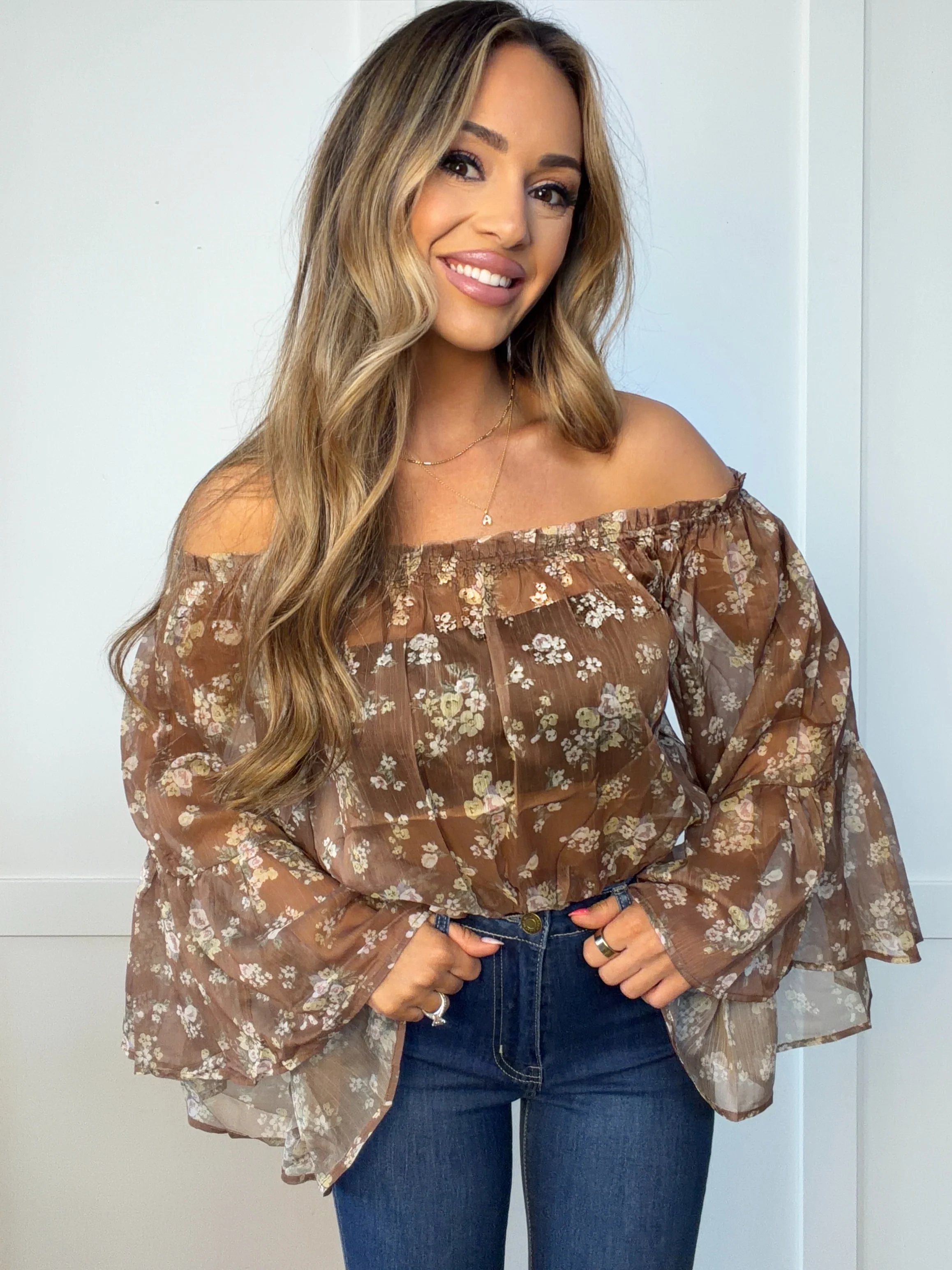 Lennon Off The Shoulder Floral Top - Image 8