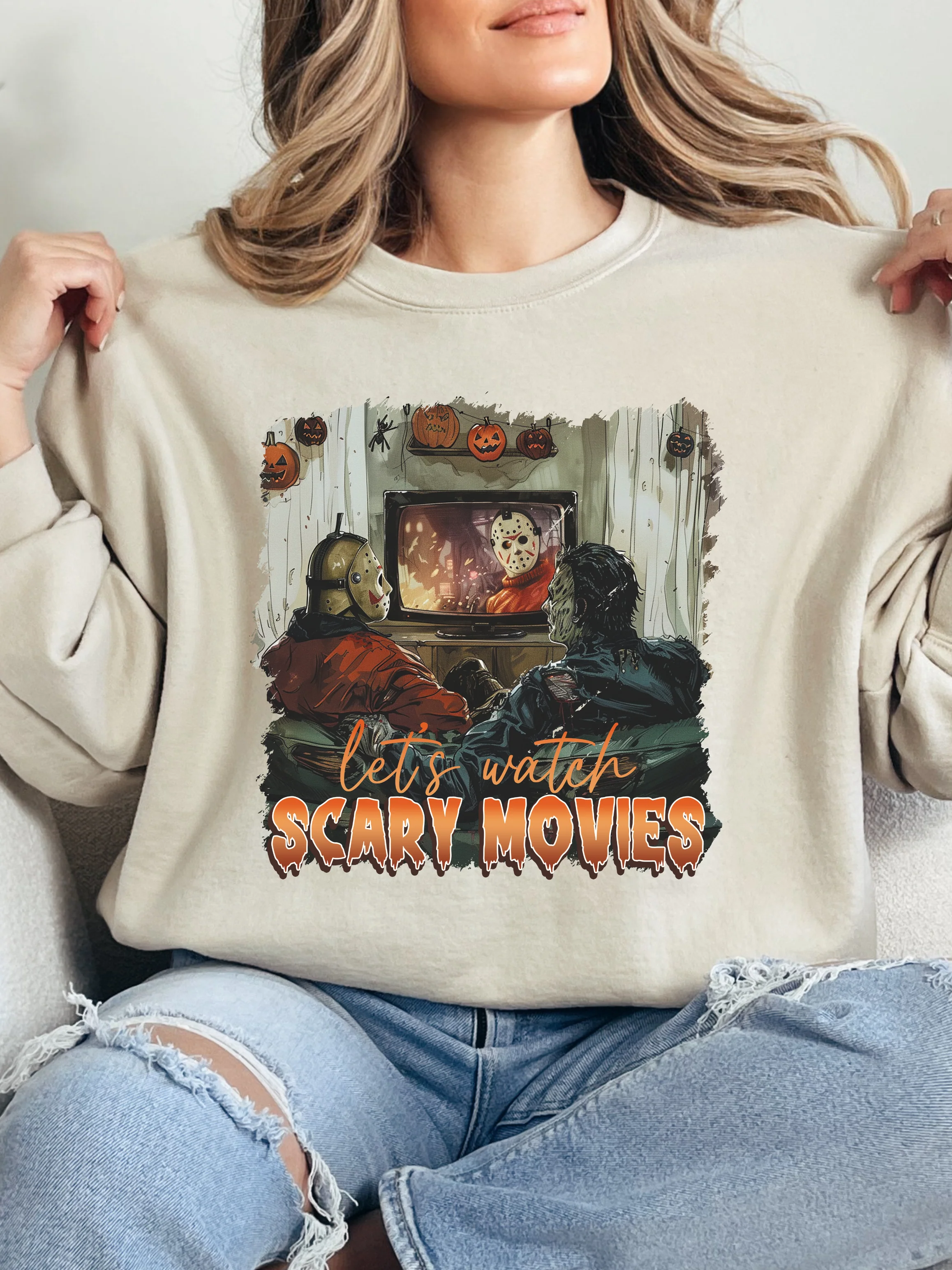 Lets Watch Scary Movies Graphic - Image 6