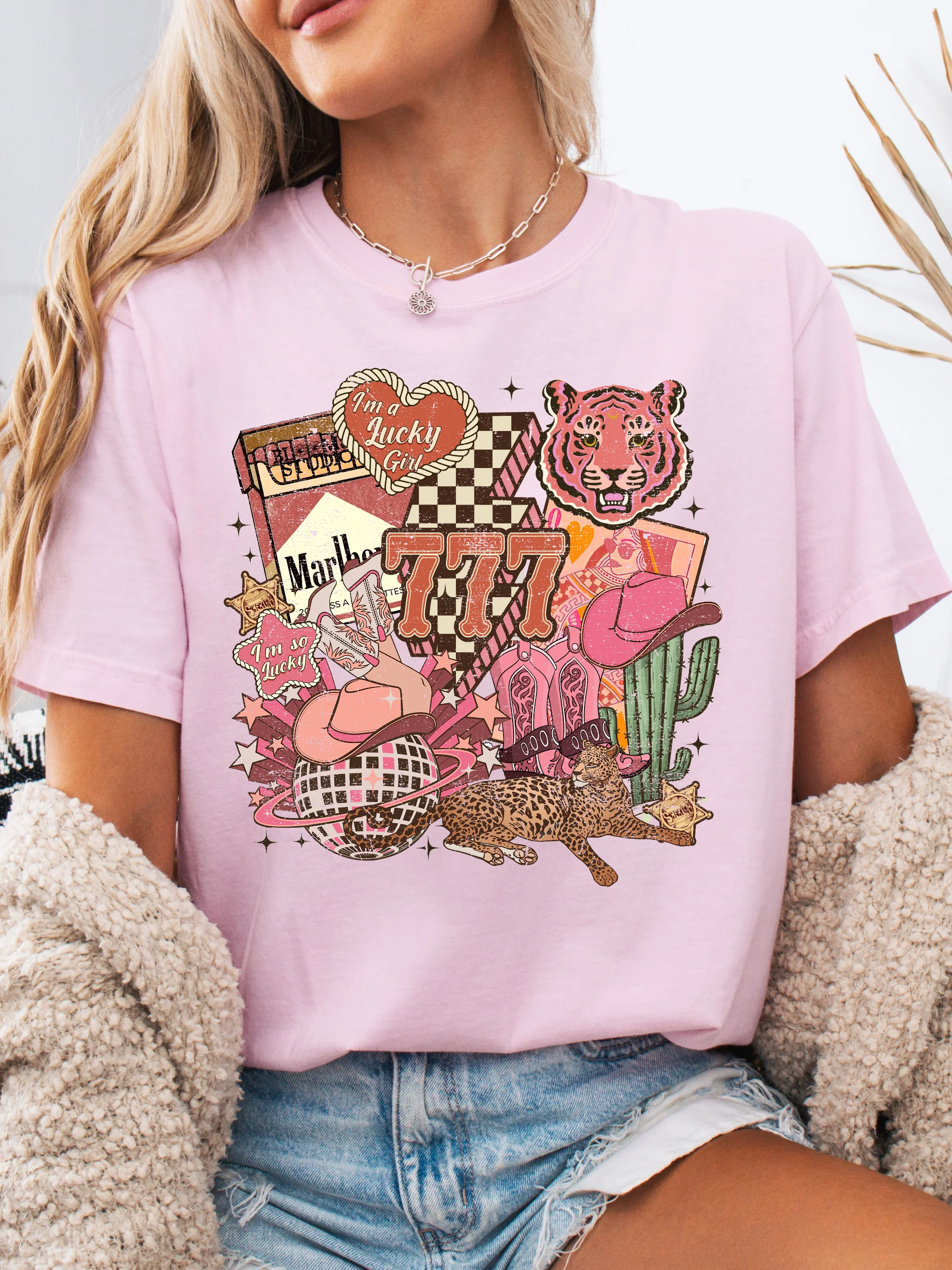 Lucky Western Cowgirl Graphic Tee - Image 5