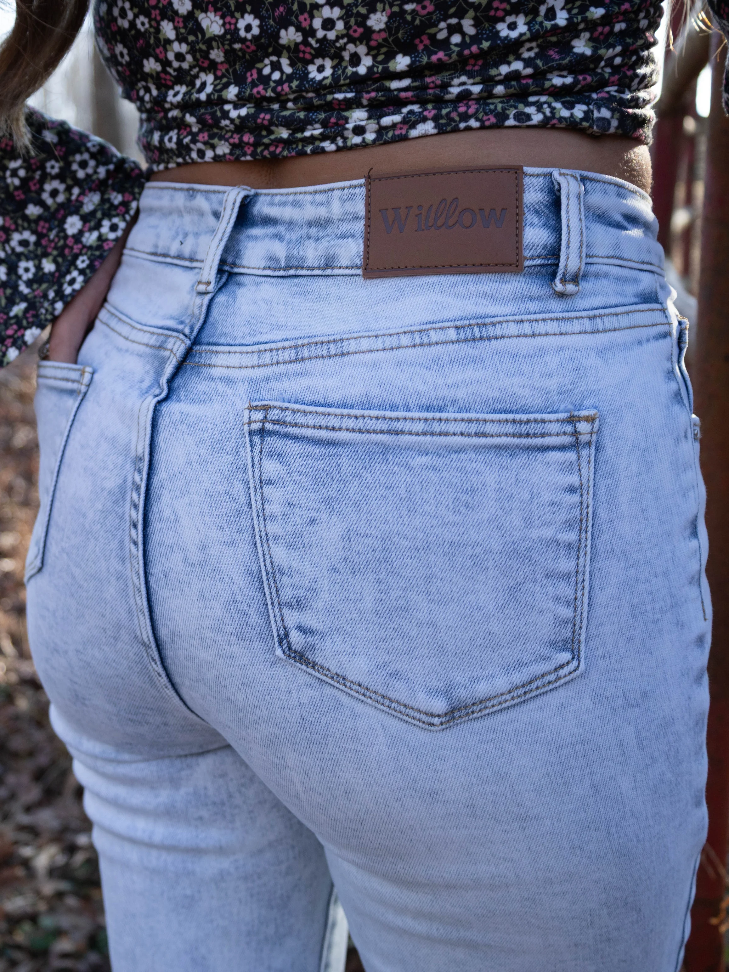Lucy Asymmetrical Distressed Flare Jeans - Image 10