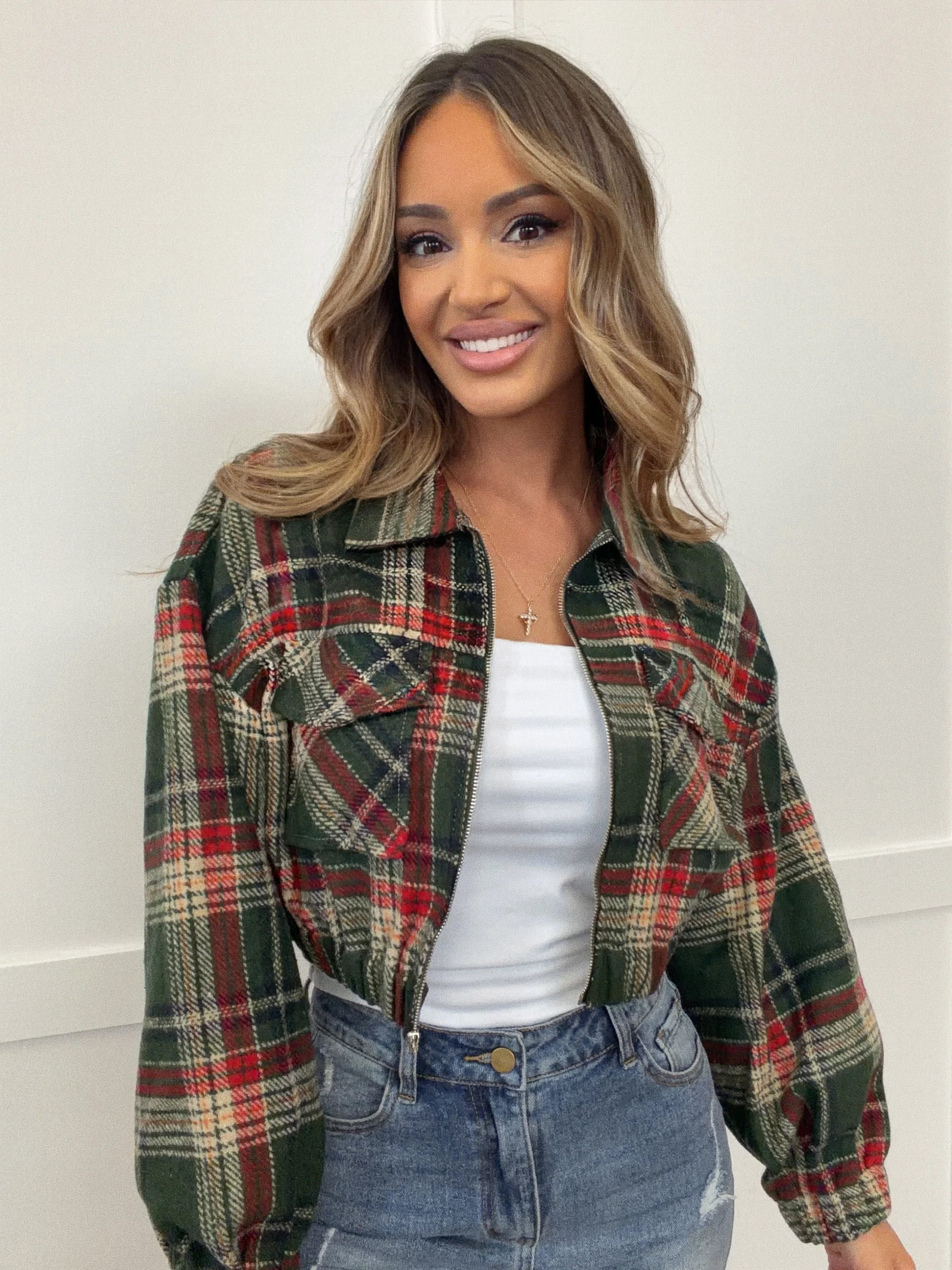 Mistletoe Moments Plaid Jacket - Image 6