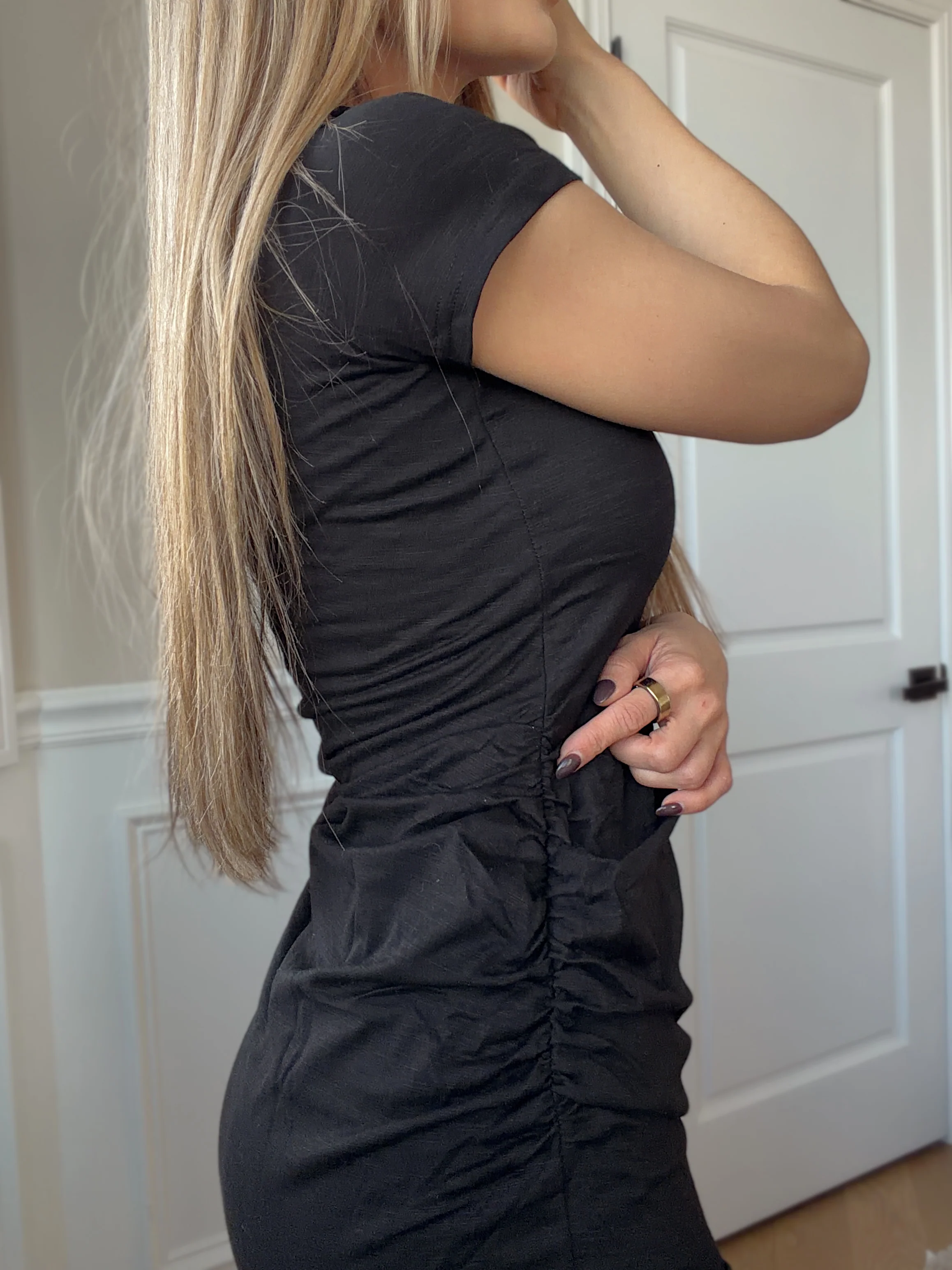 Natalie Scrunched Mini T-shirt Dress - Image 7