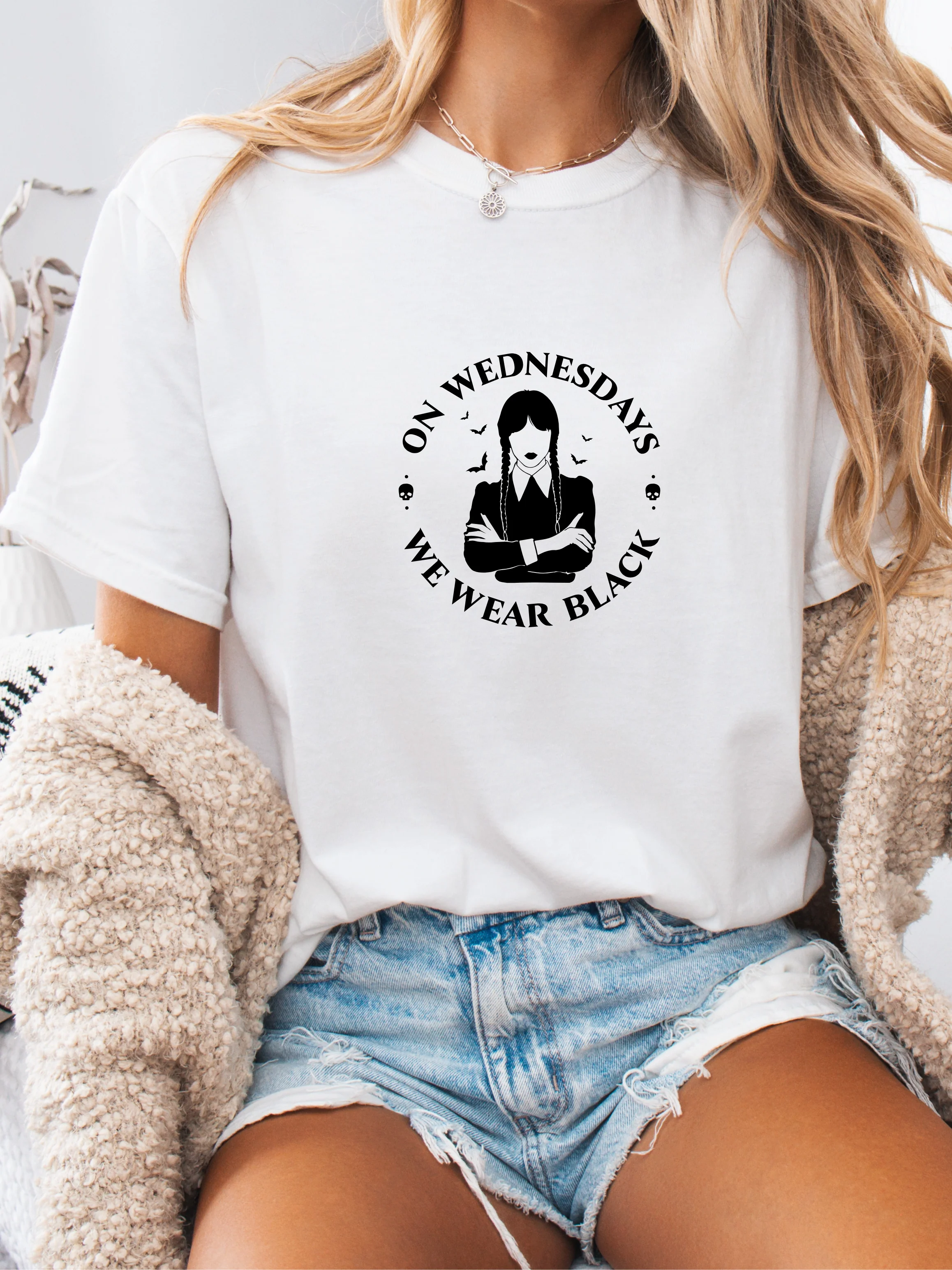 On Wednesday's we Wear Black Graphic - Image 4