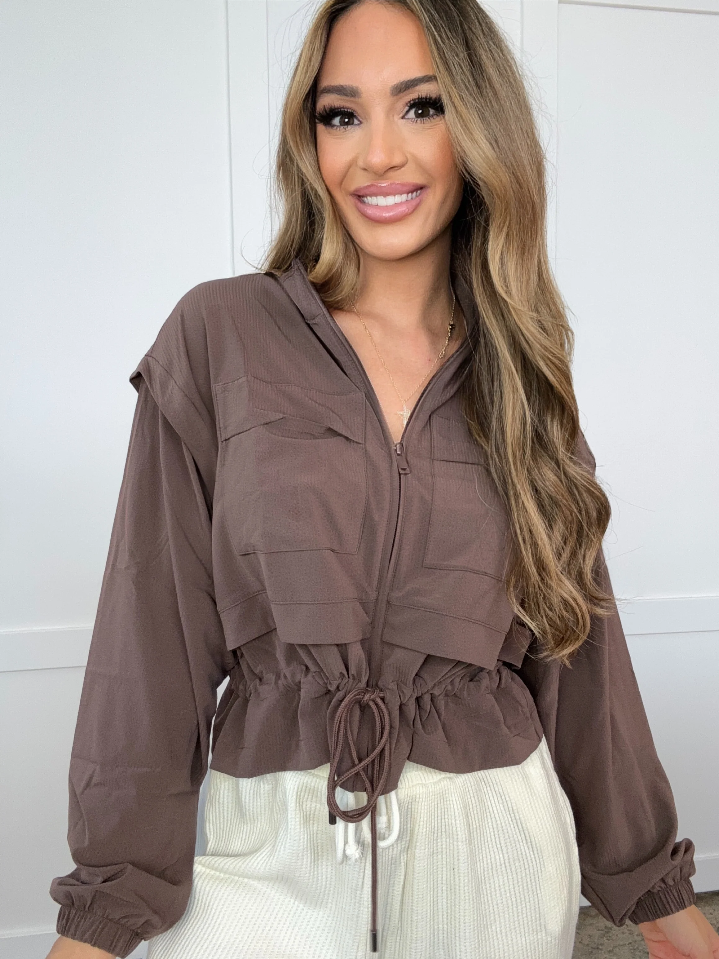 Park Avenue Crinkle Cropped Jacket - Image 4