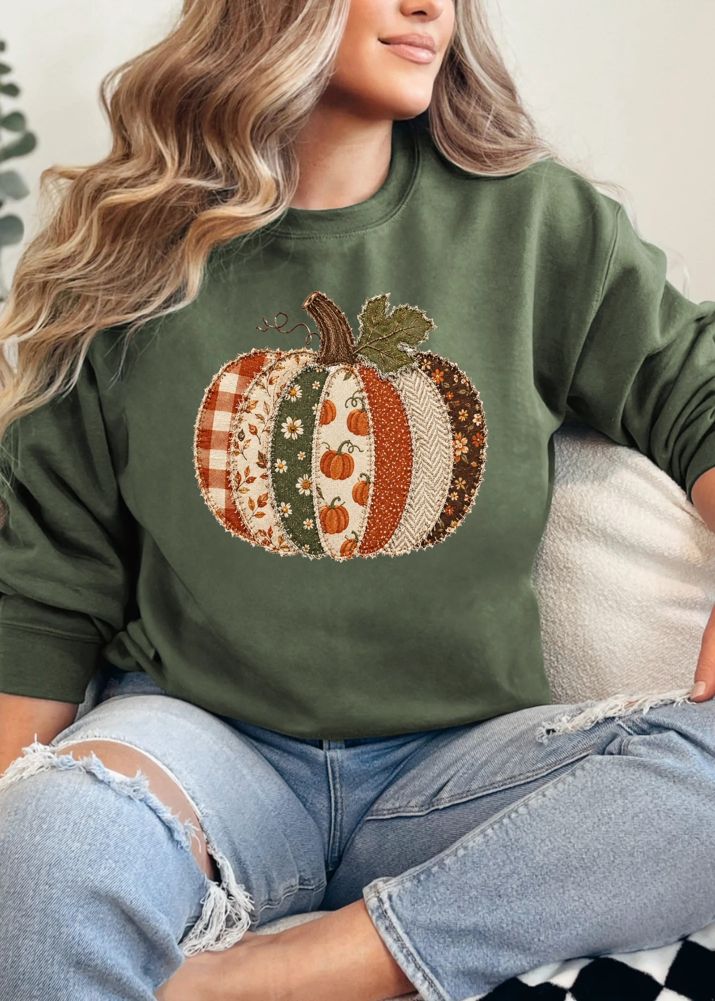 Patchwork Pumpkin Graphic - Image 8
