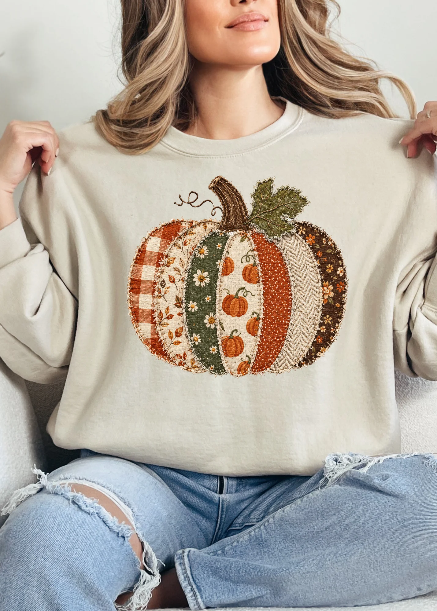 Patchwork Pumpkin Graphic - Image 9