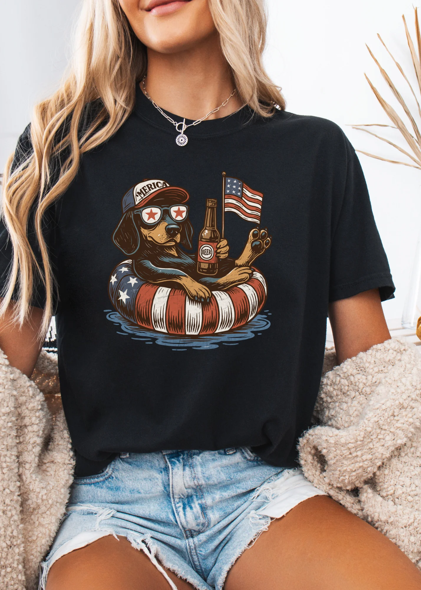 Patriotic Dog Graphic T-Shirt - Image 5