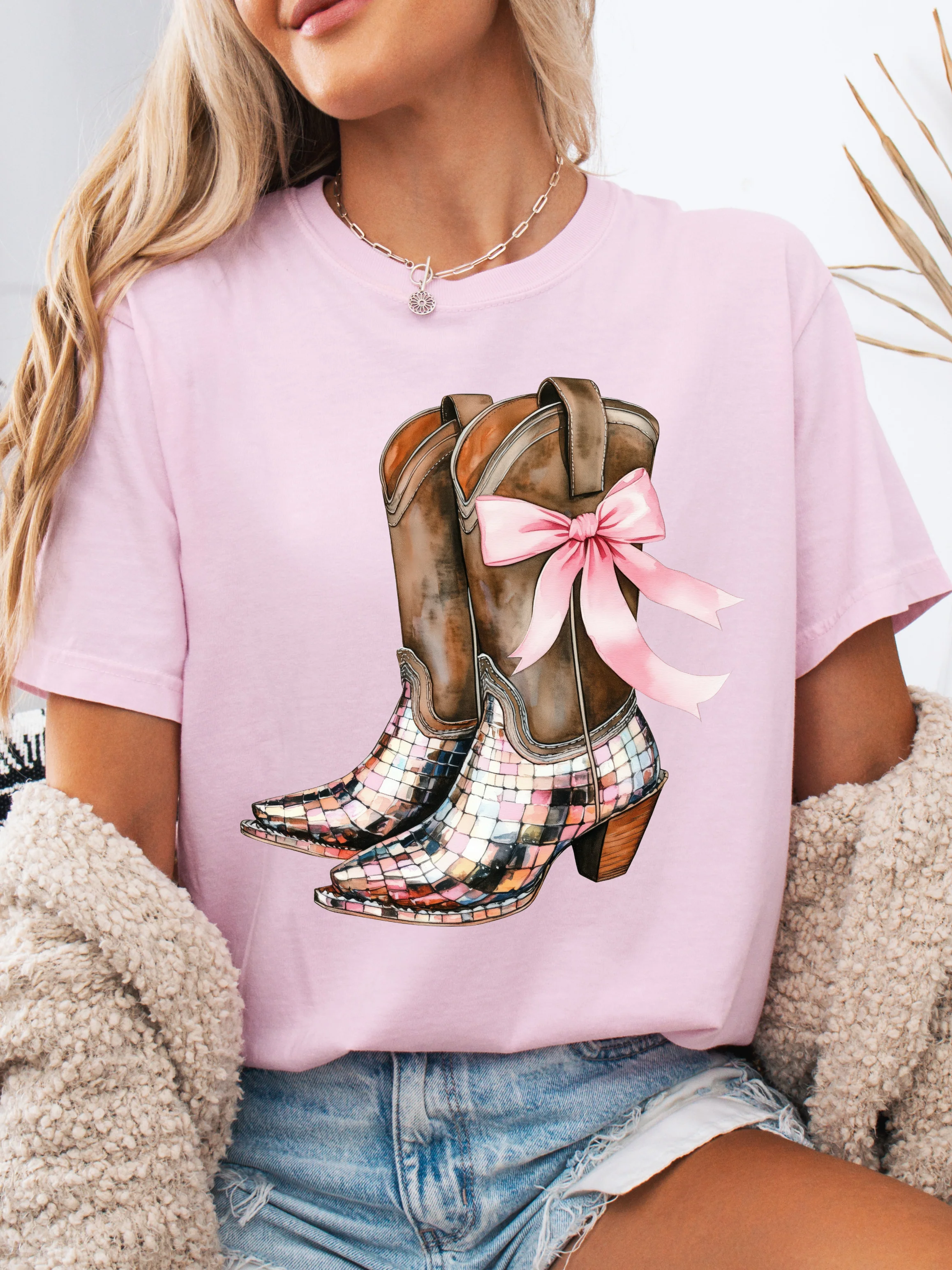 Pink Boot Scoot & Boogie Graphic Tee - Image 5