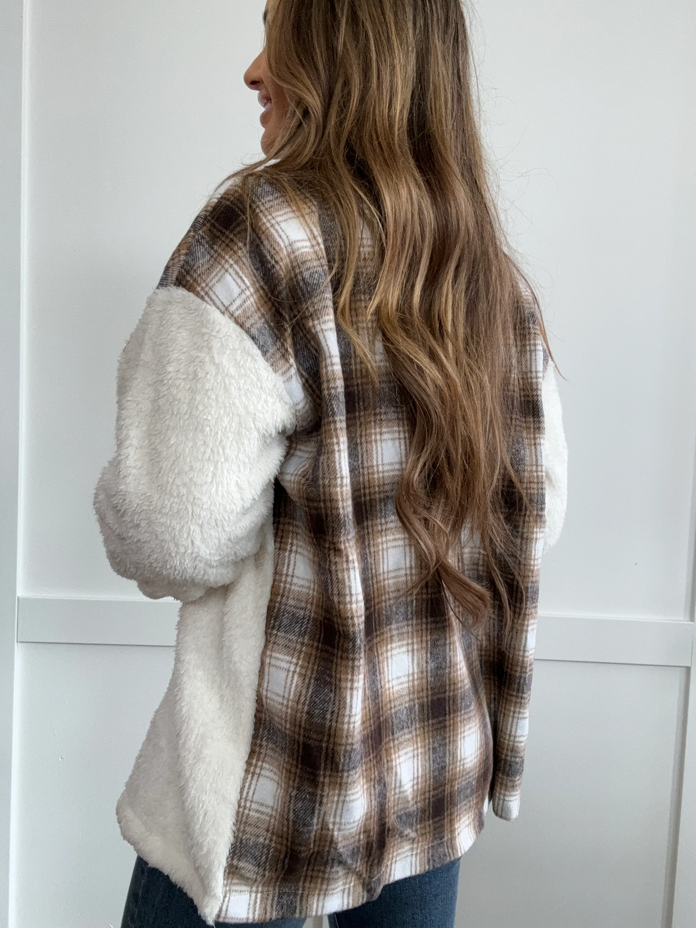 PREORDER Cozy Cuddles Collared Neck Button Down Shacket - Image 3