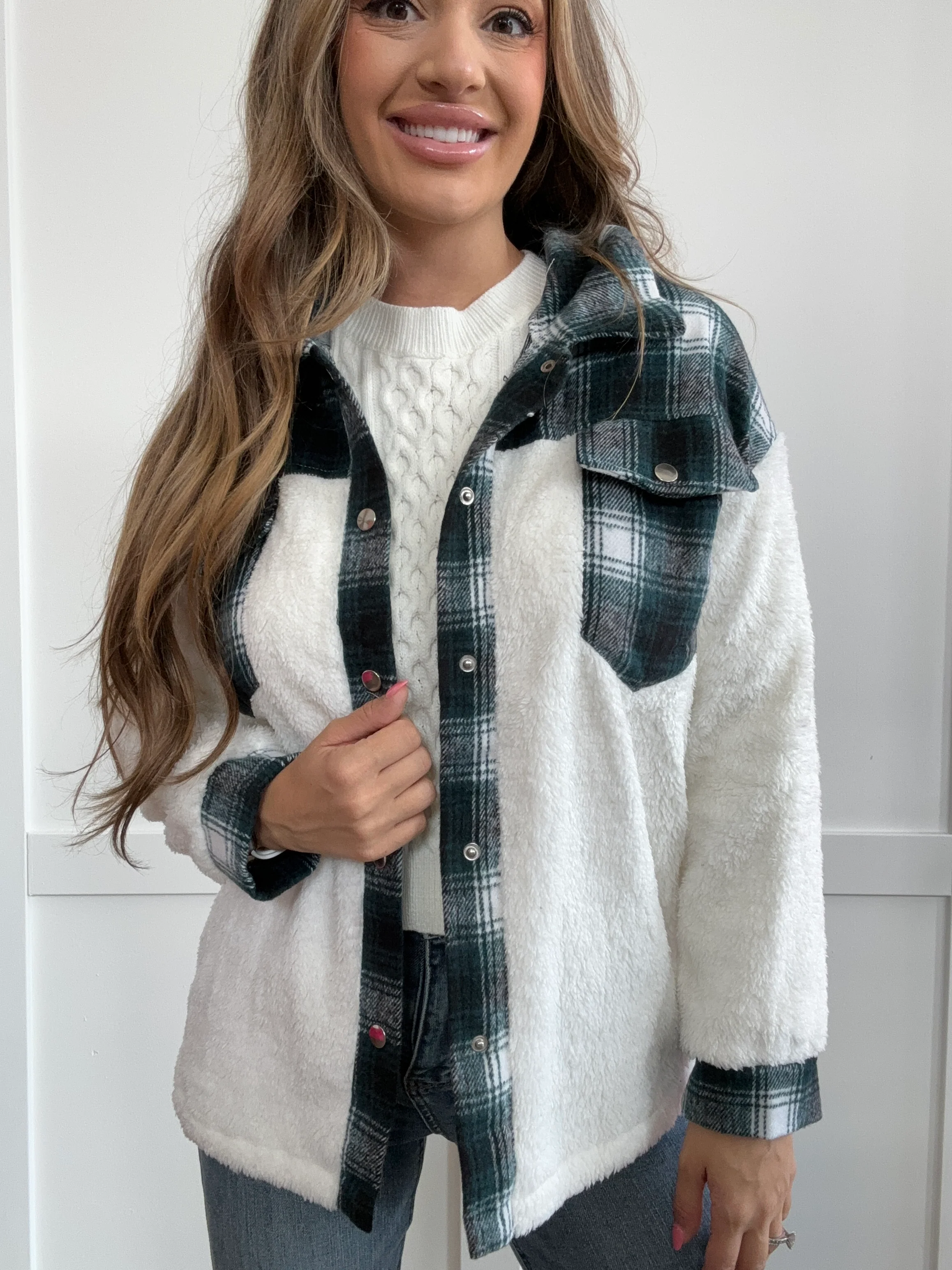 PREORDER Cozy Cuddles Collared Neck Button Down Shacket - Image 4