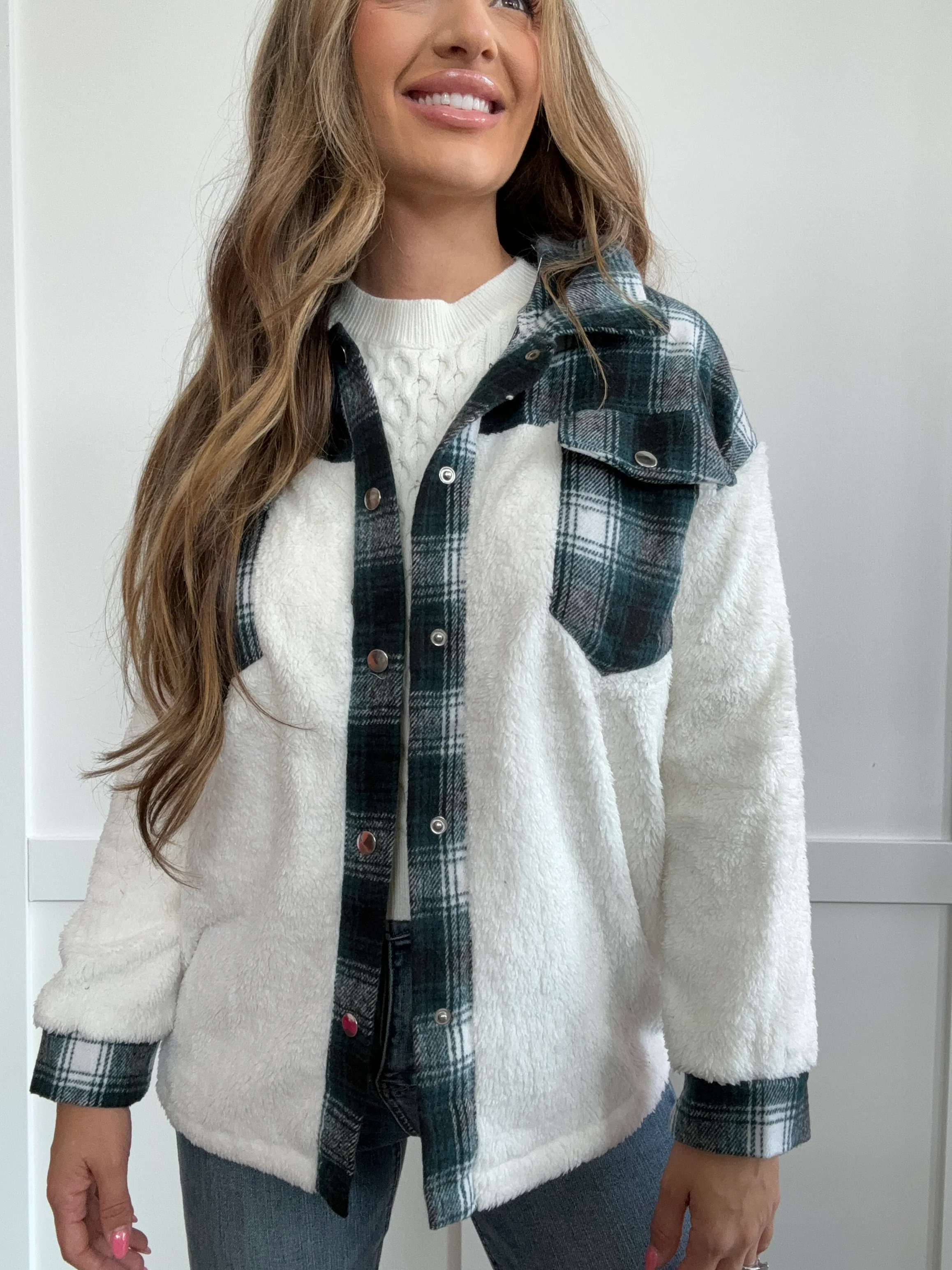 PREORDER Cozy Cuddles Collared Neck Button Down Shacket - Image 5