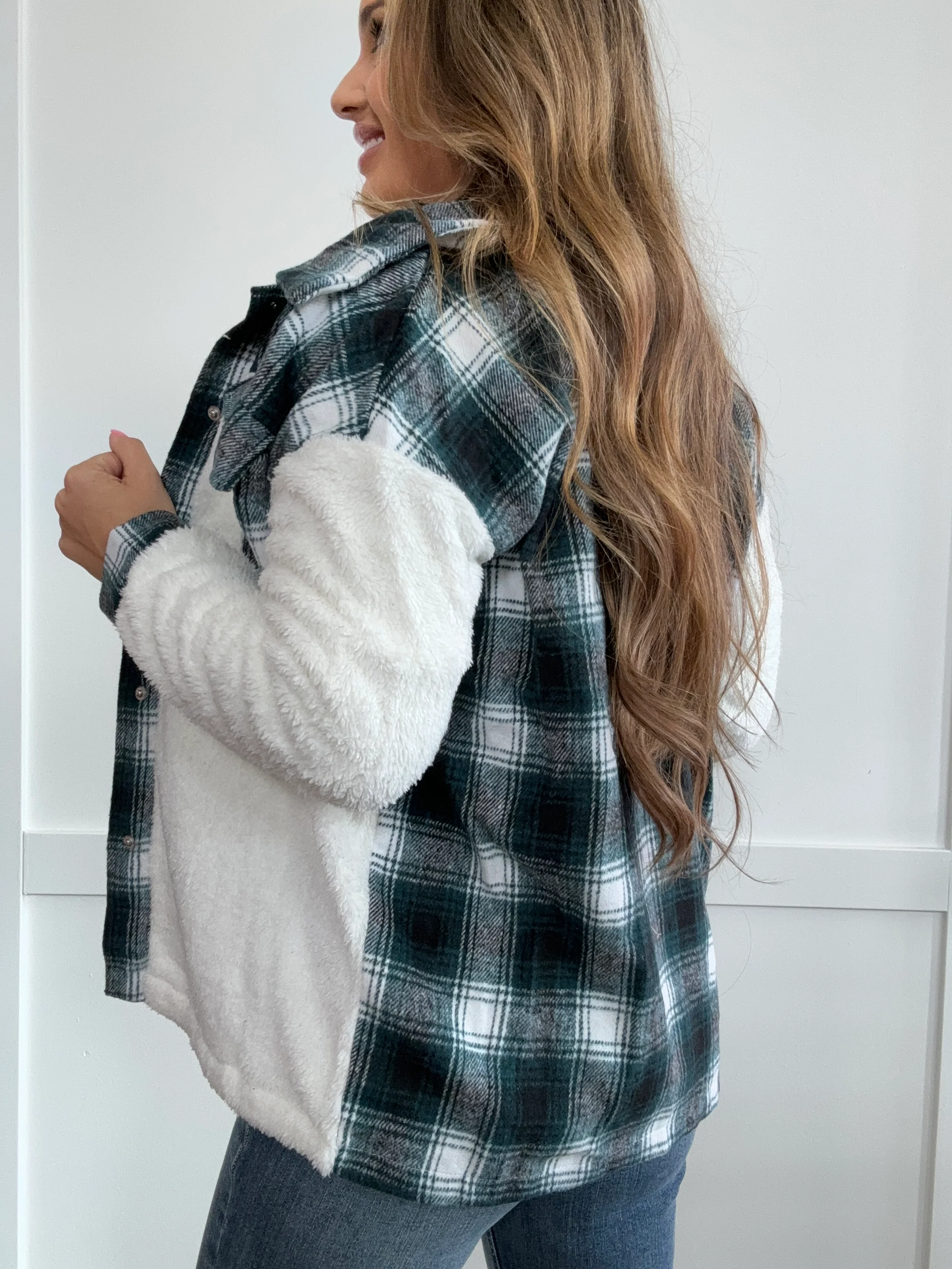 PREORDER Cozy Cuddles Collared Neck Button Down Shacket - Image 6