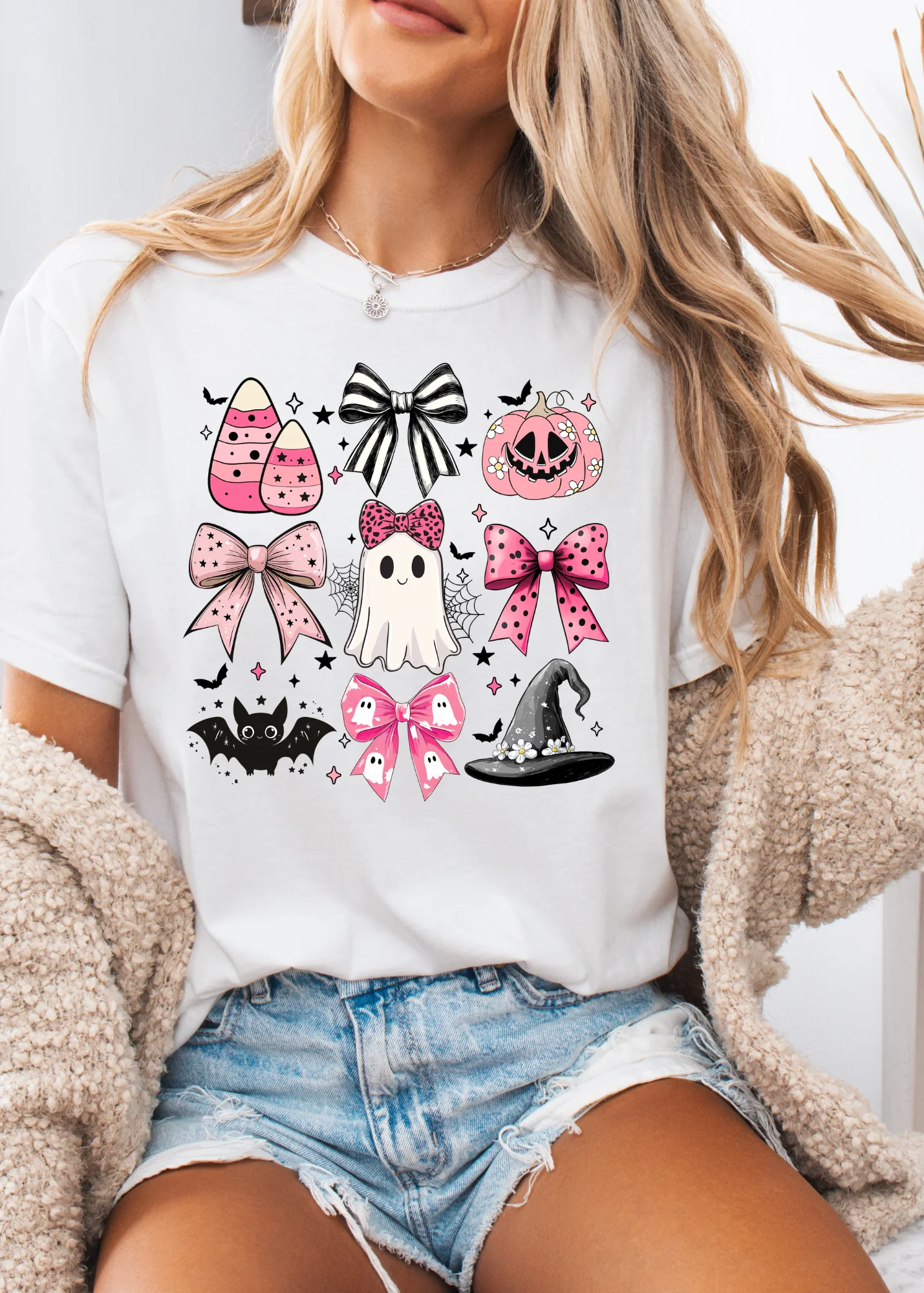 Pretty in Pink Halloween Graphic - Image 2