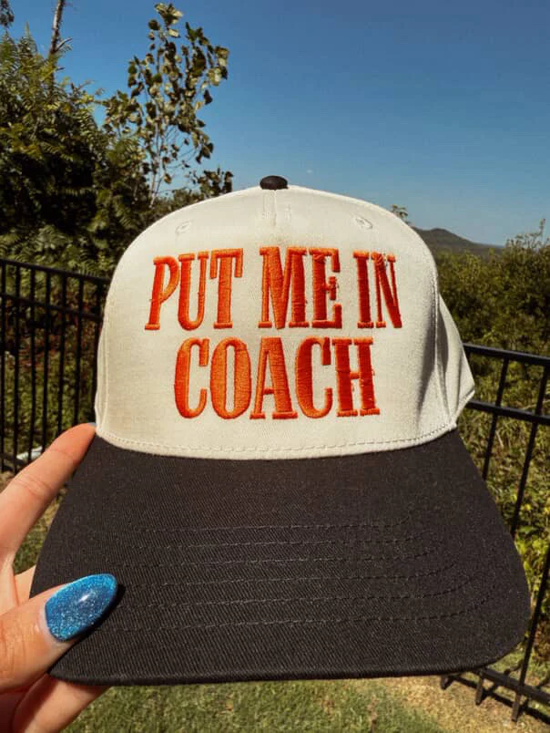 Put Me In Coach Trucker Hat - Orange - Image 8
