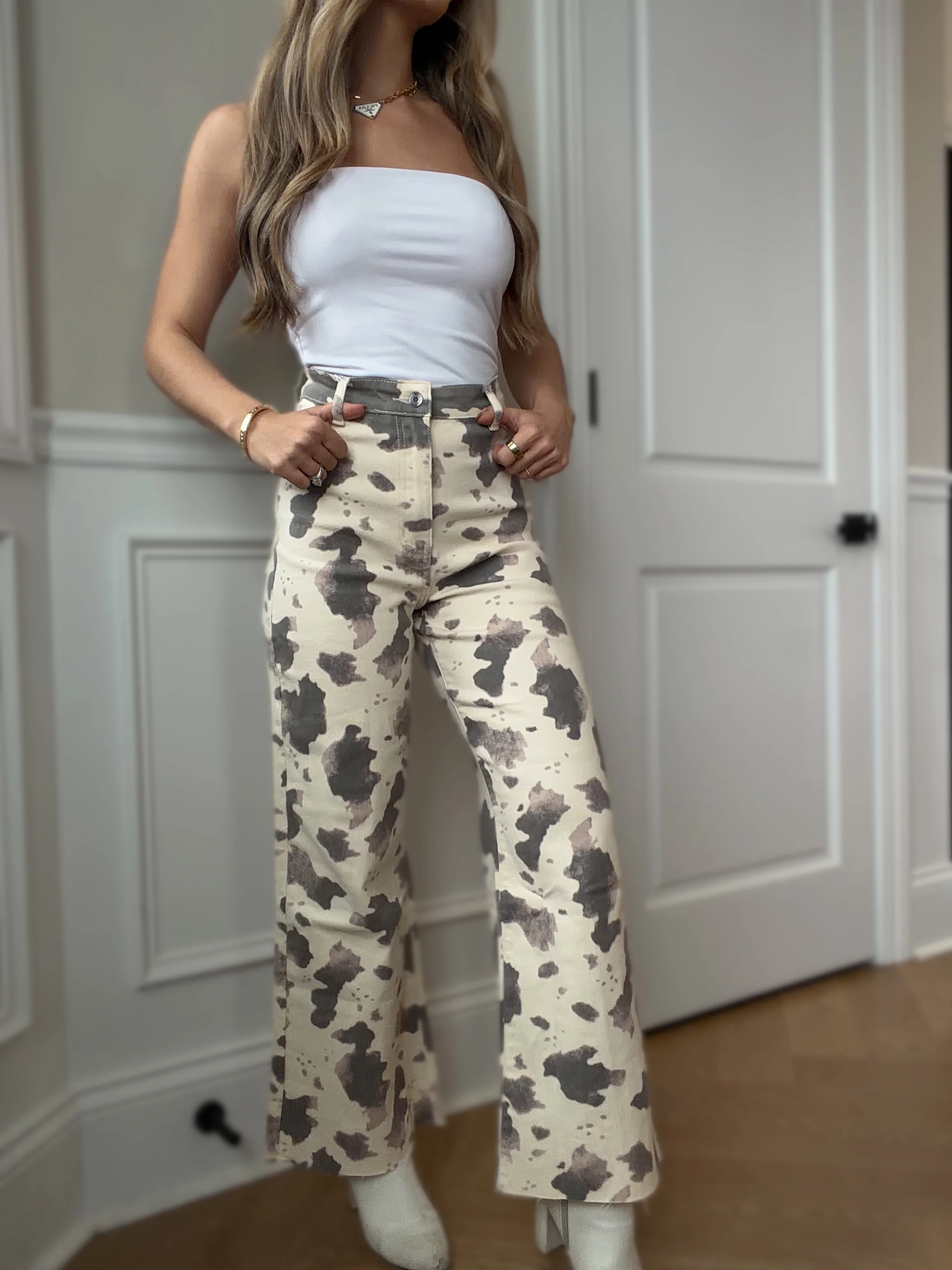 Raven Wide Leg Denim Pants - Image 2