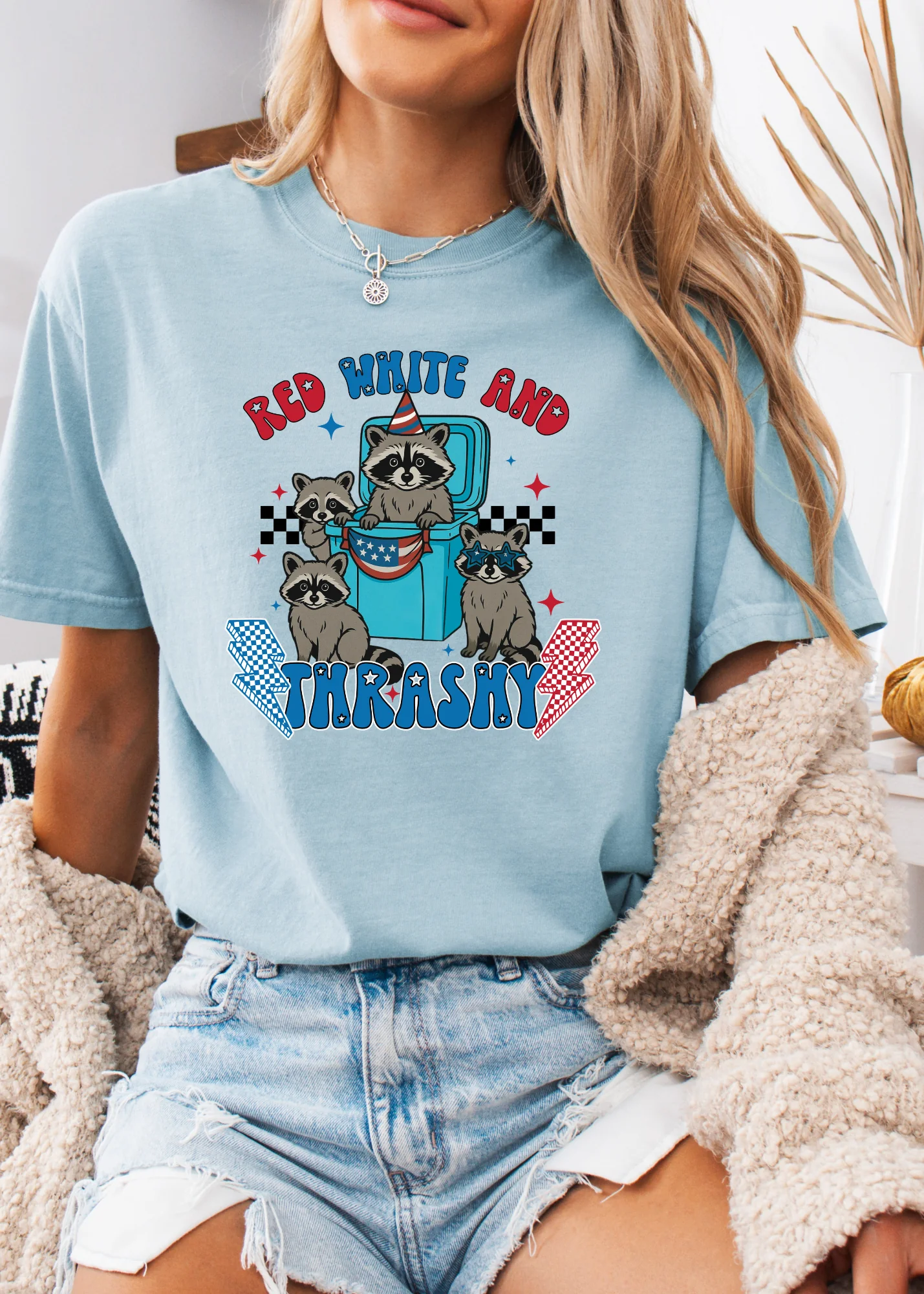 Red, White & Thrashy Graphic T-Shirt - Image 3