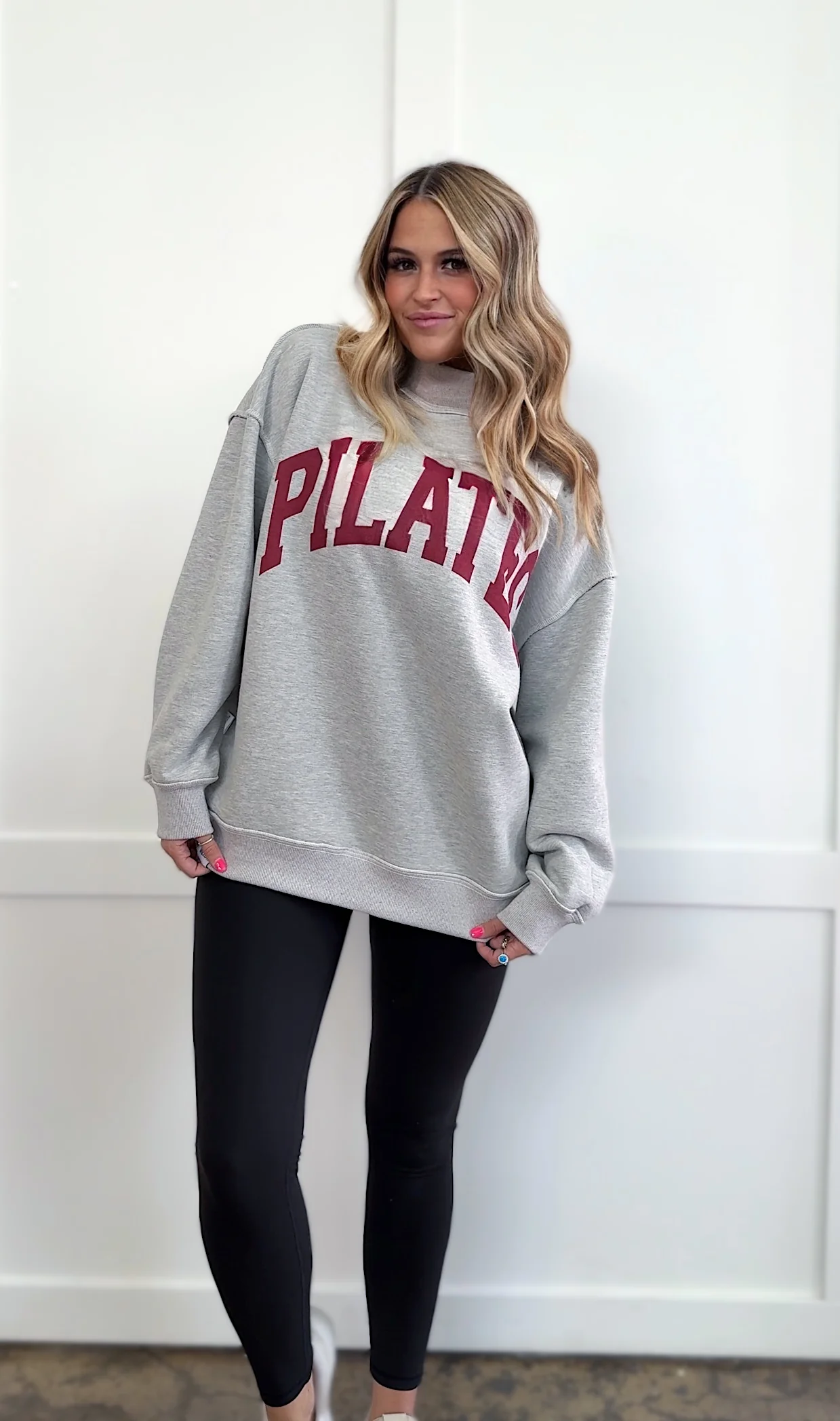Tilly Pilates/Gym Reversible Oversized Mockneck Crew - Image 7
